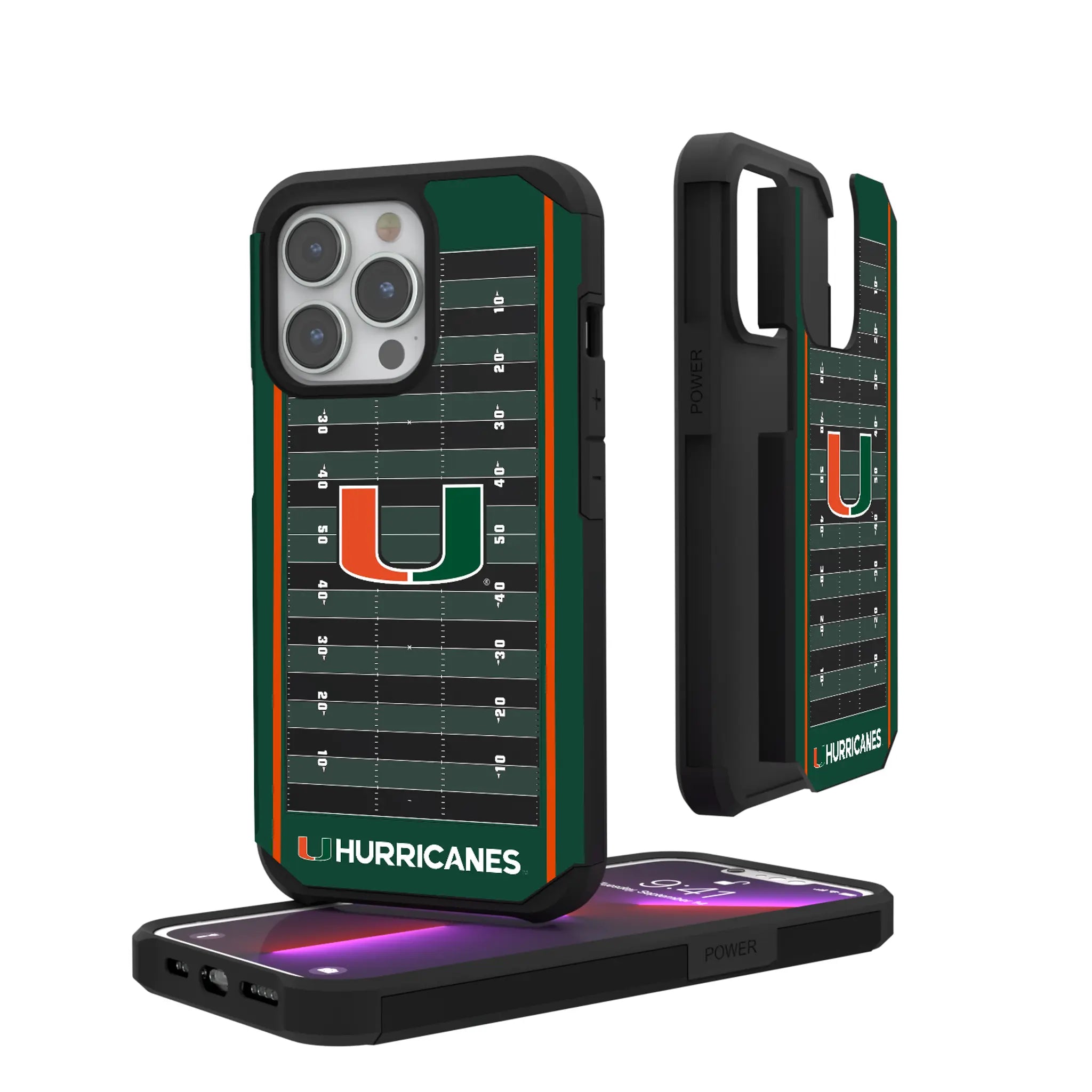 University of Miami Hurricanes Field Rugged Phone Case