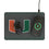University of Miami Hurricanes Linen 15-Watt Wireless Charger and Mouse Pad