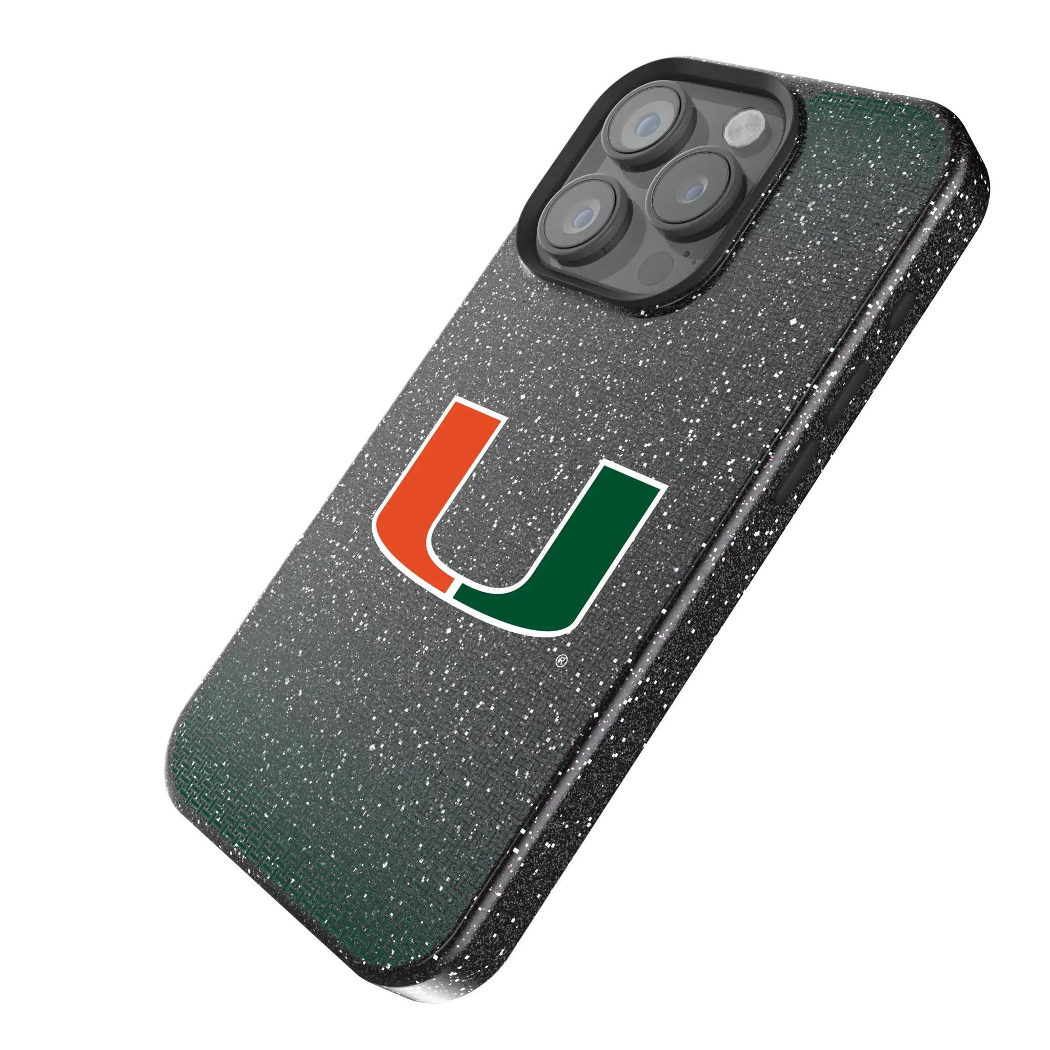 University of Miami Hurricanes Linen Bling Phone Case for Apple iPhone
