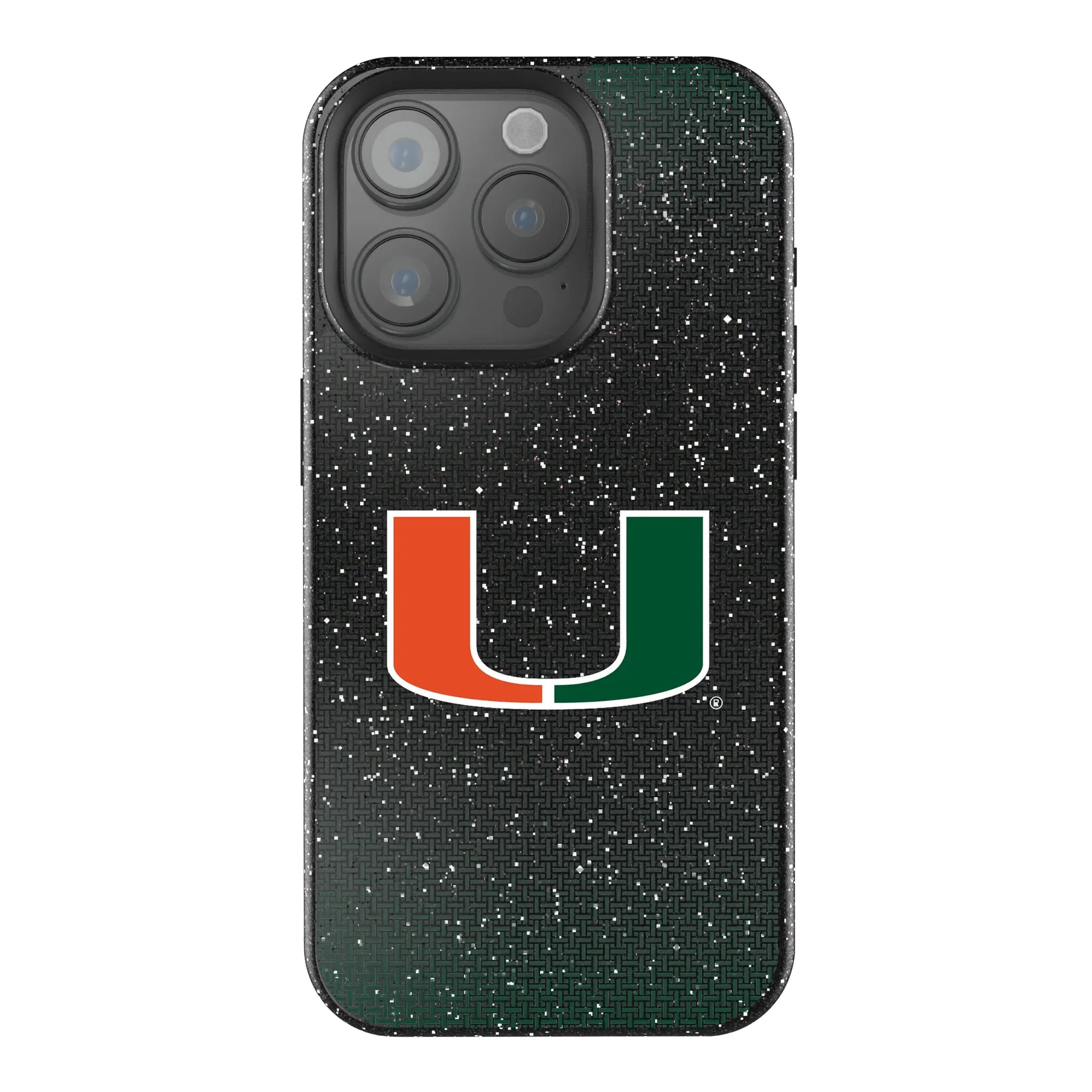 University of Miami Hurricanes Linen Bling Phone Case for Apple iPhone