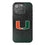 University of Miami Hurricanes Linen Bling Phone Case for Apple iPhone