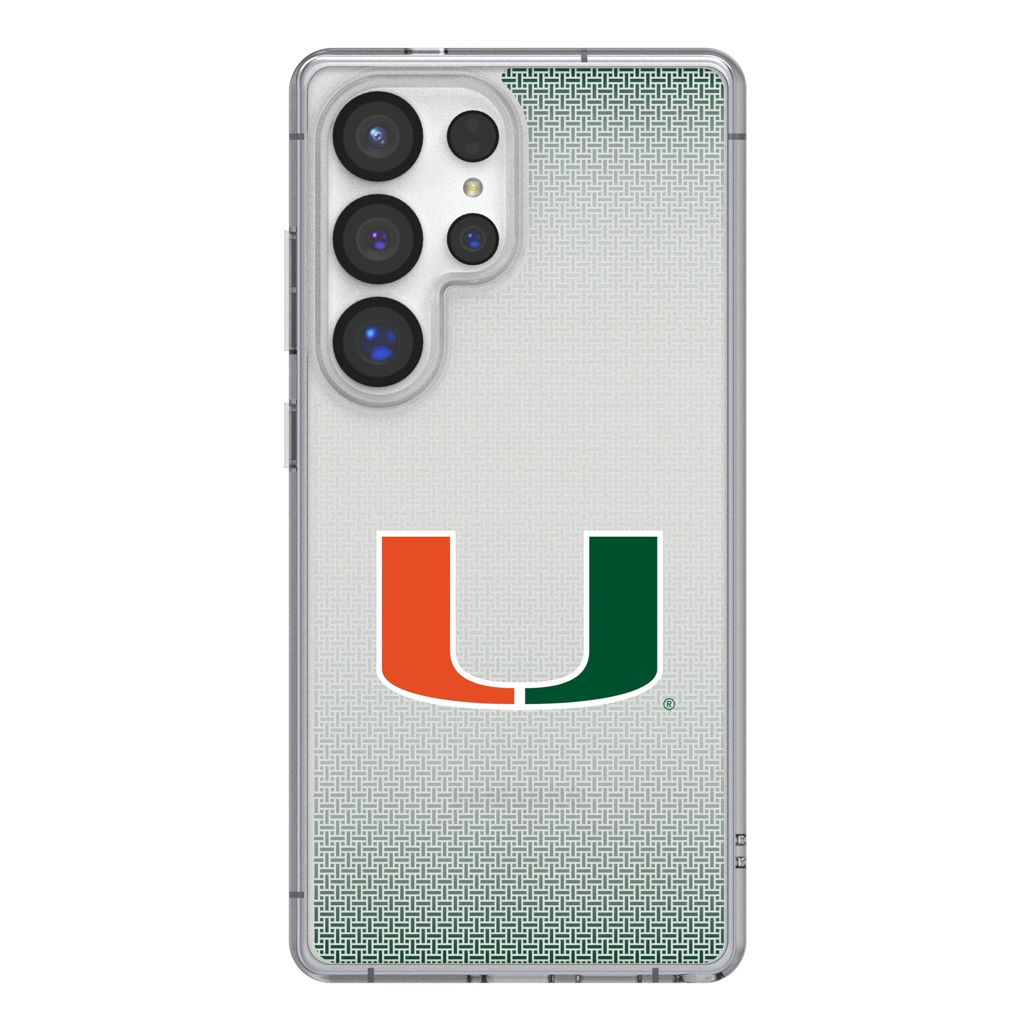 University of Miami Hurricanes Linen Clear Phone Case for Samsung Galaxy