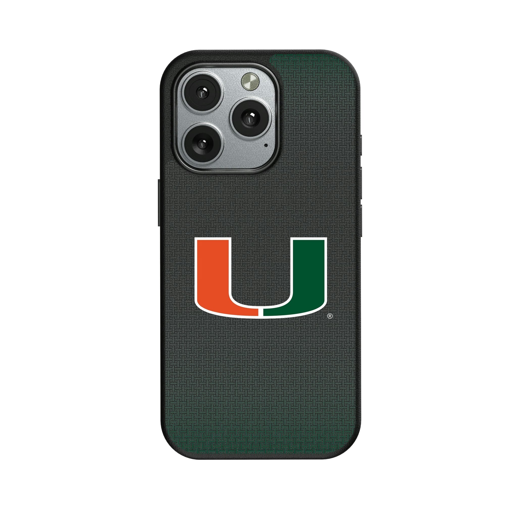 University of Miami Hurricanes Linen MagSafe Compatible Phone Case for Apple iPhone - Sports Gifts, Sports Memorabilia, Sports Collectibles, Fan Shop