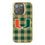 University of Miami Hurricanes Plaid Bling Phone Case