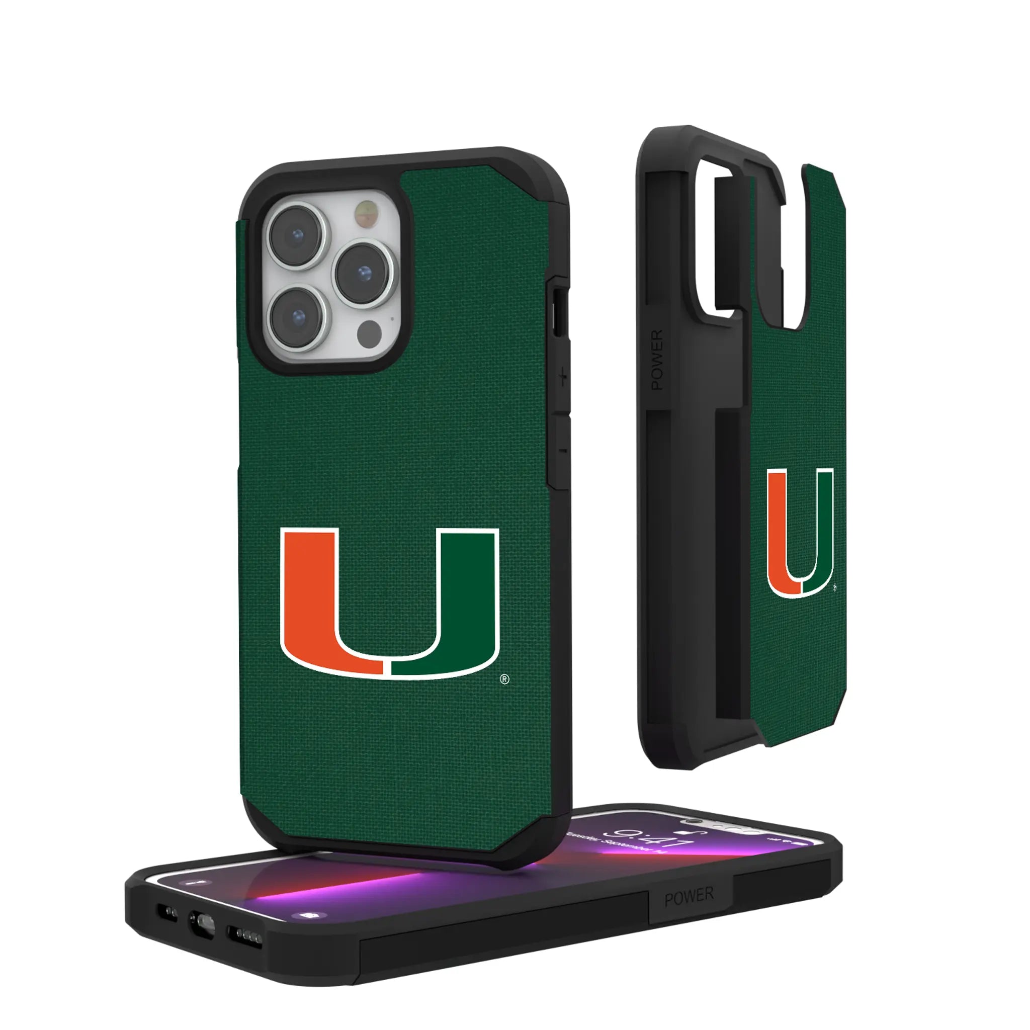 University of Miami Hurricanes Solid Rugged Phone Case