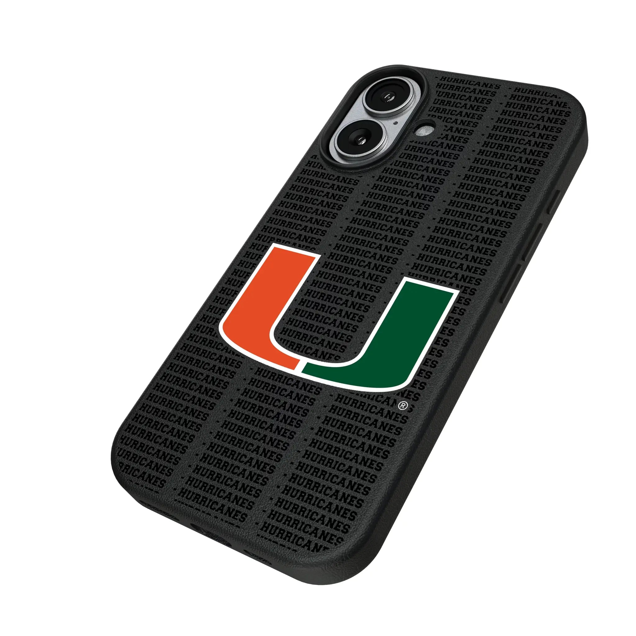 University of Miami Hurricanes Text Backdrop MagSafe Compatible Phone Case for Apple iPhone