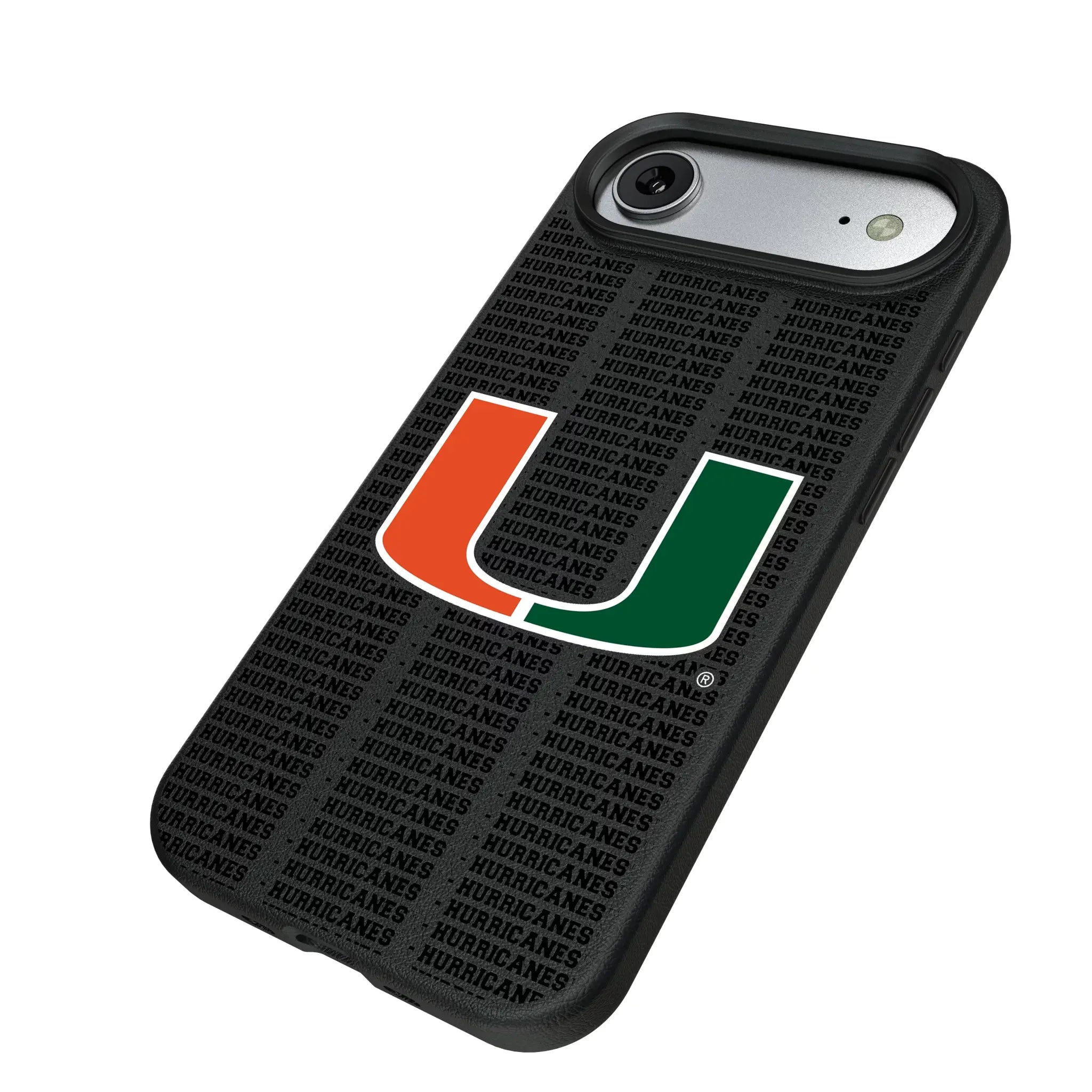 University of Miami Hurricanes Text Backdrop MagSafe Compatible Phone Case for Apple iPhone