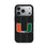 University of Miami Hurricanes Text Backdrop MagSafe Compatible Phone Case for Apple iPhone