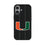 University of Miami Hurricanes Text Backdrop MagSafe Compatible Phone Case for Apple iPhone