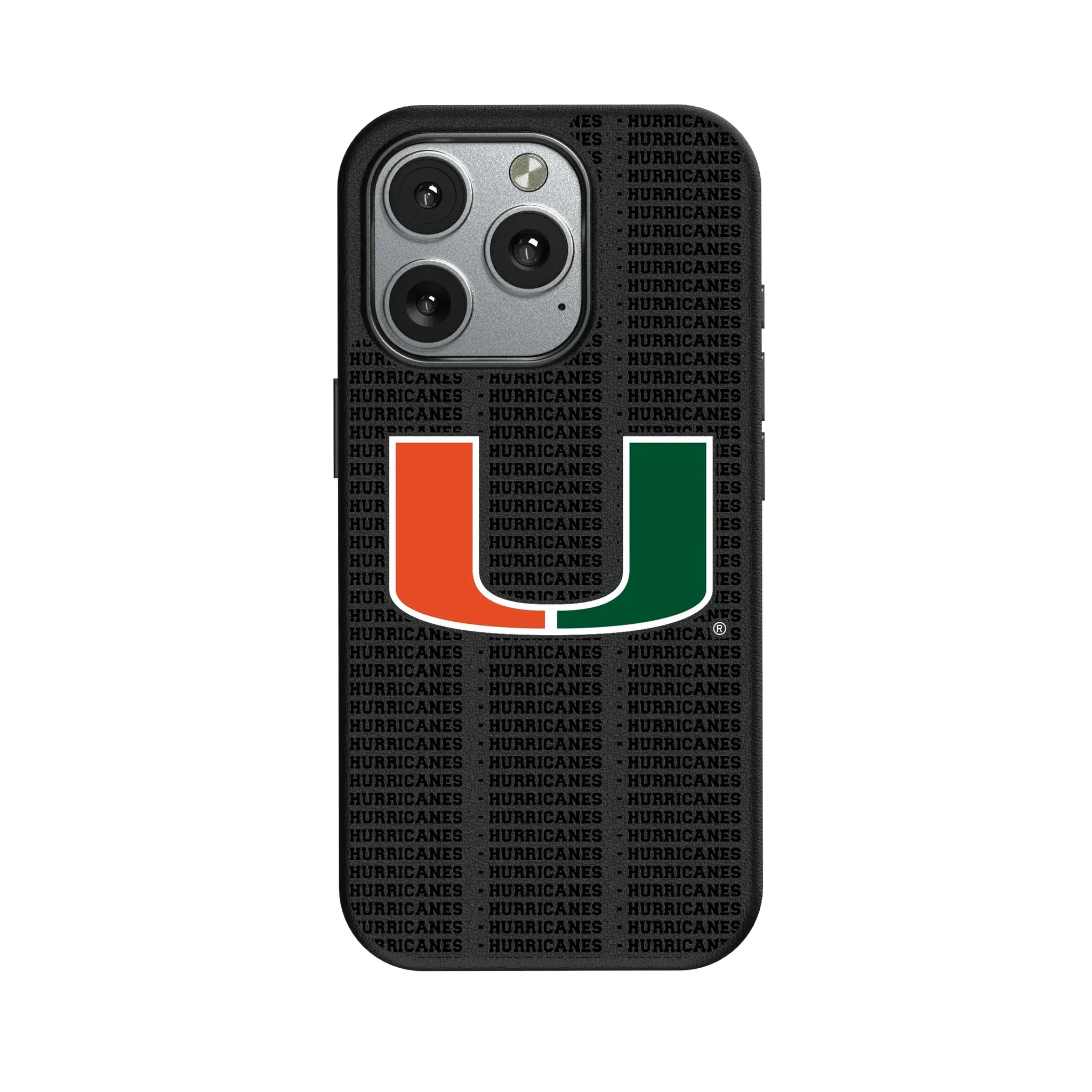University of Miami Hurricanes Text Backdrop MagSafe Compatible Phone Case for Apple iPhone