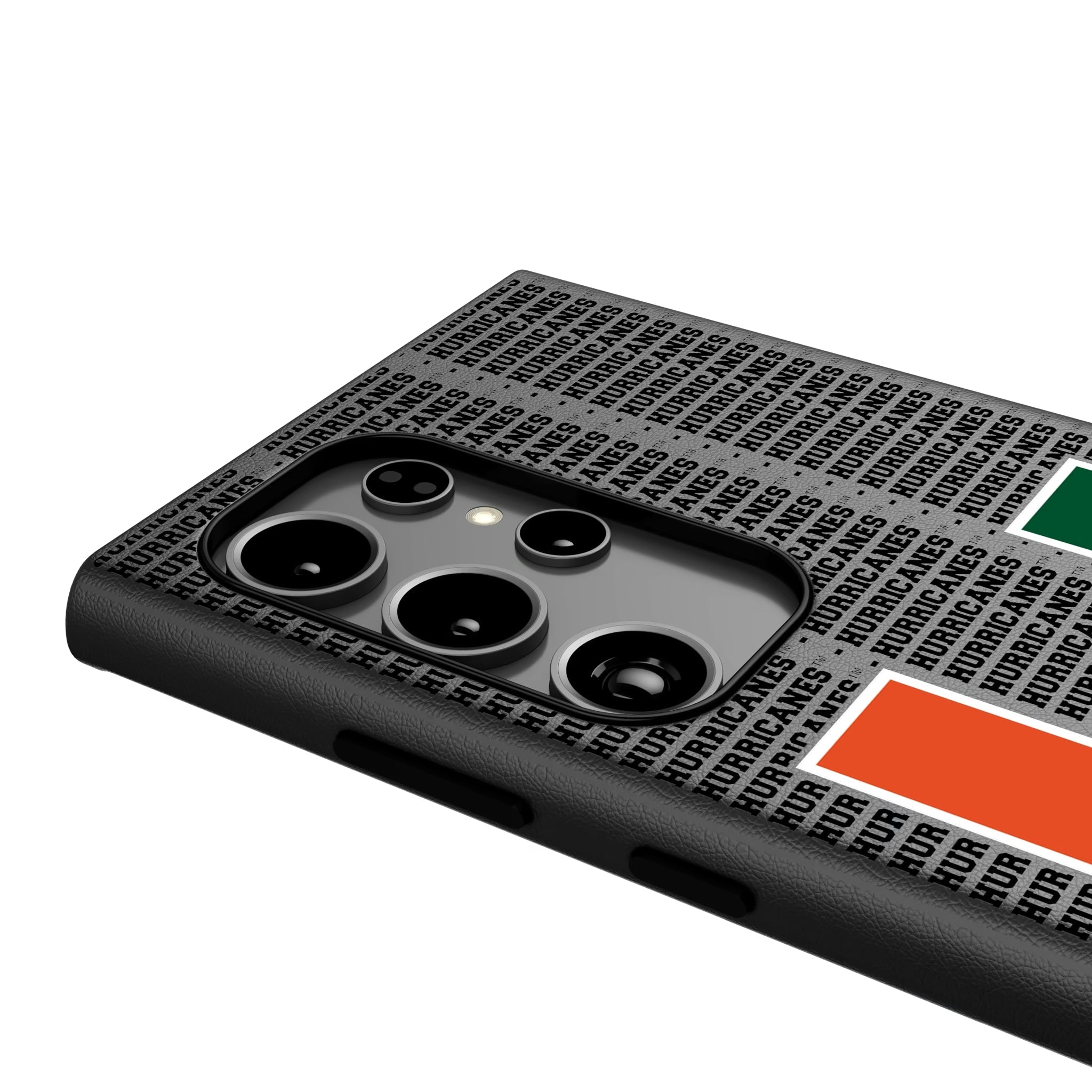 University of Miami Hurricanes Text Backdrop MagSafe Compatible Phone Case for Samsung Galaxy