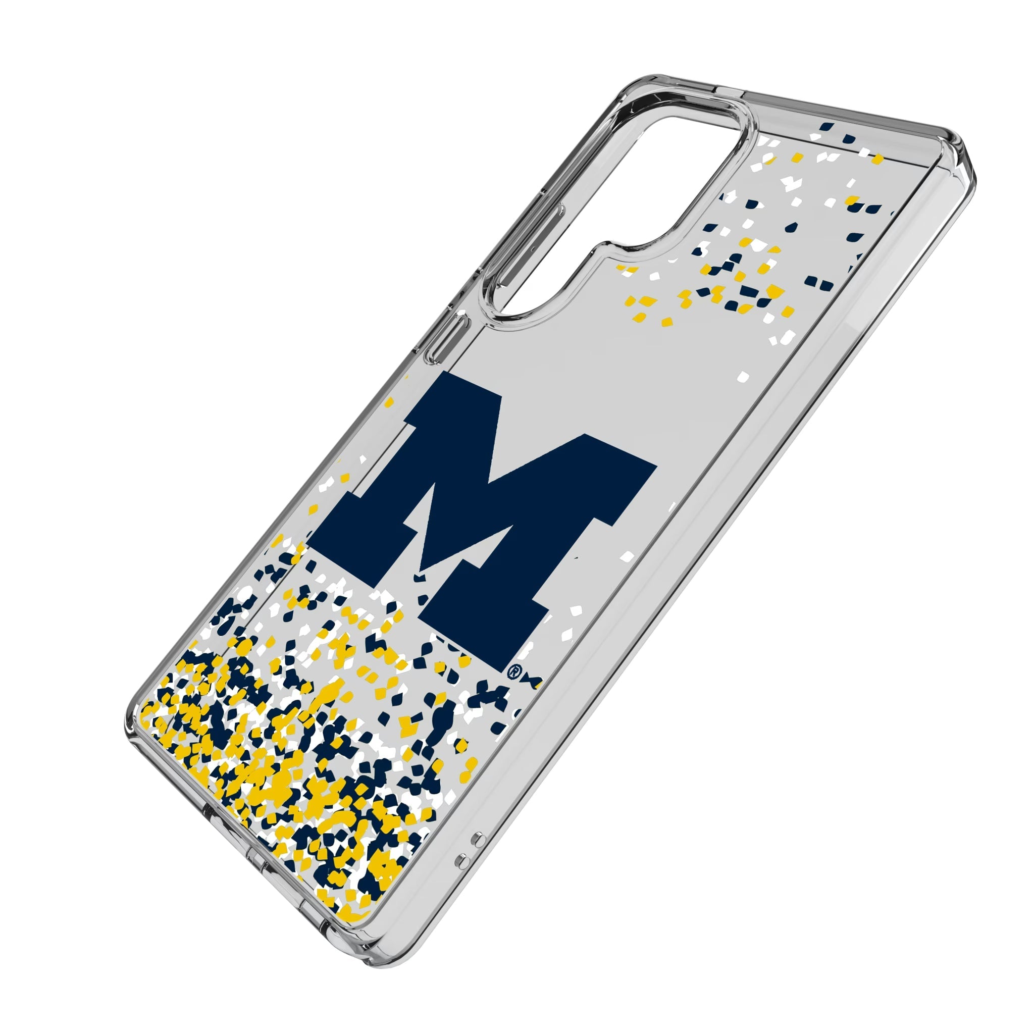 University of Michigan Wolverines Confetti Clear Phone Case for Samsung Galaxy