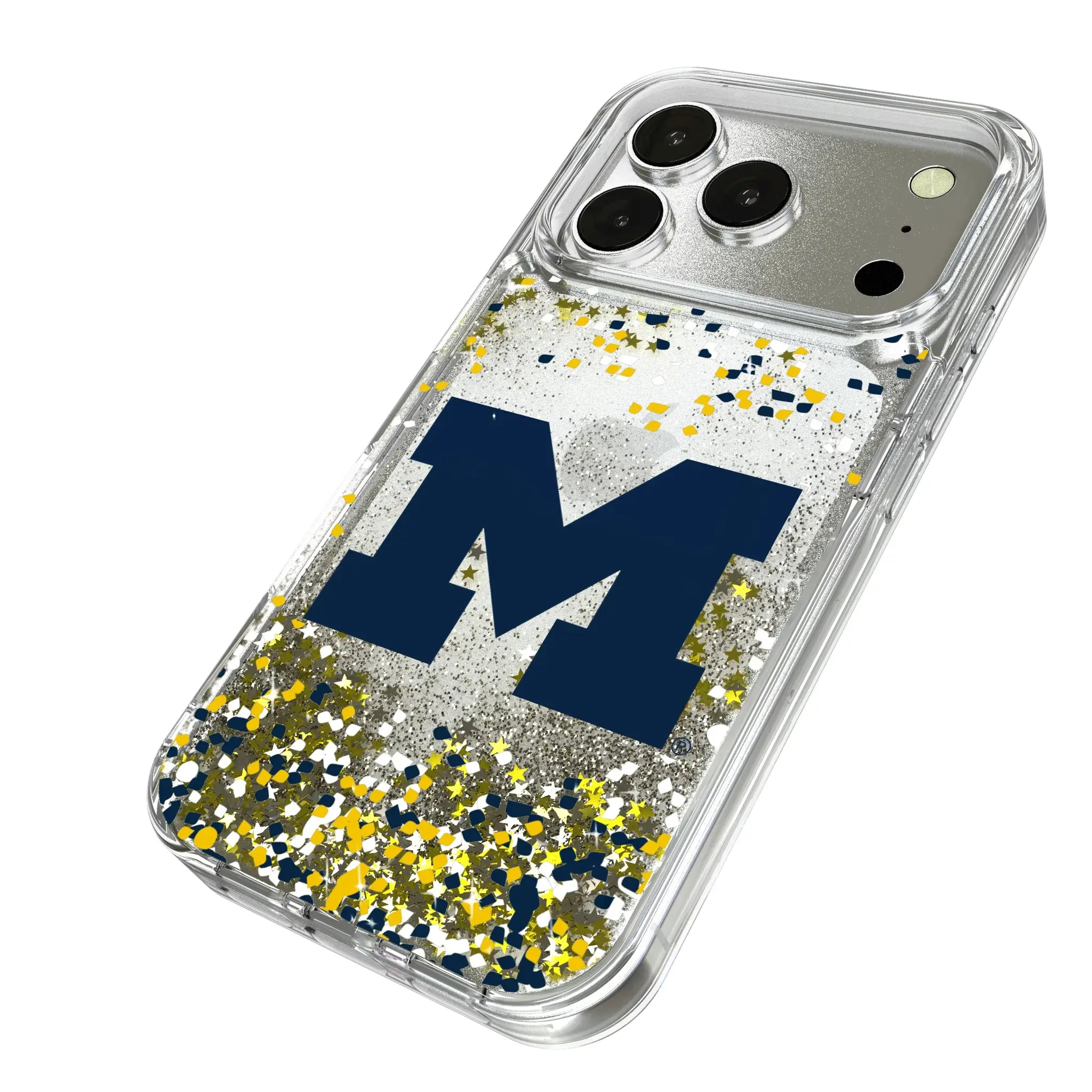 University of Michigan Wolverines Confetti Glitter Phone Case