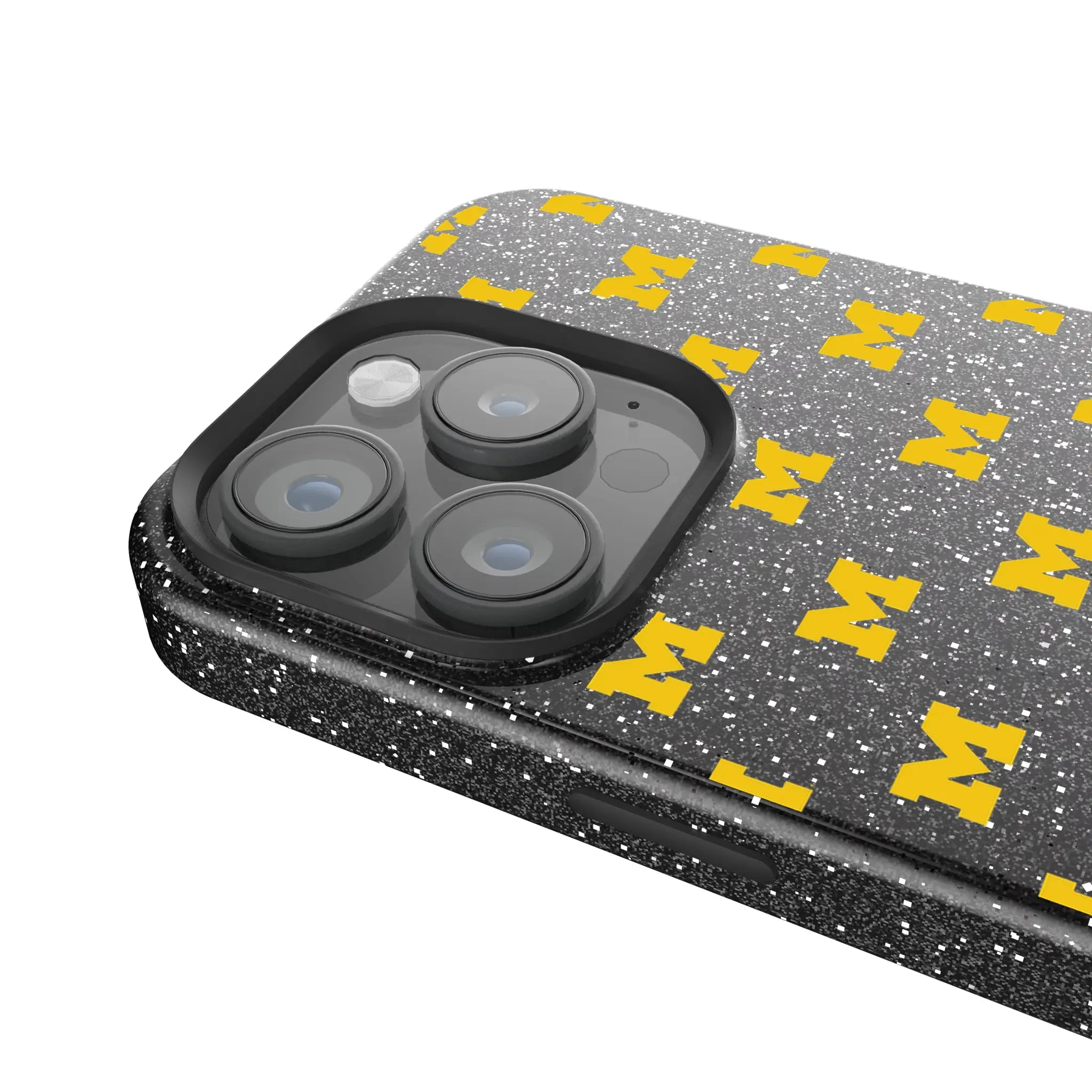 University of Michigan Wolverines Fashion Pattern Bling Phone Case for Apple iPhone