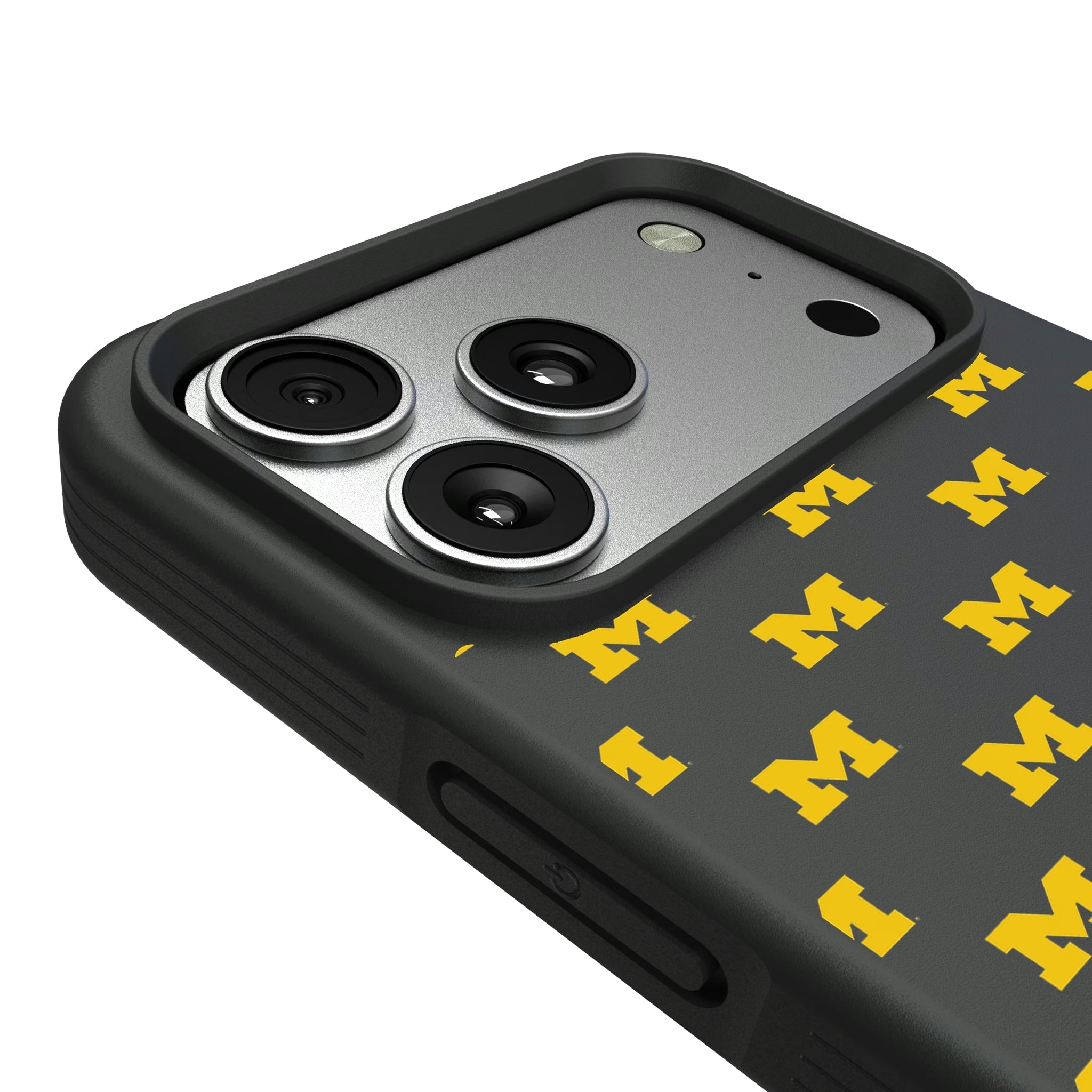 University of Michigan Wolverines Fashion Pattern Bump Phone Case for Apple iPhone