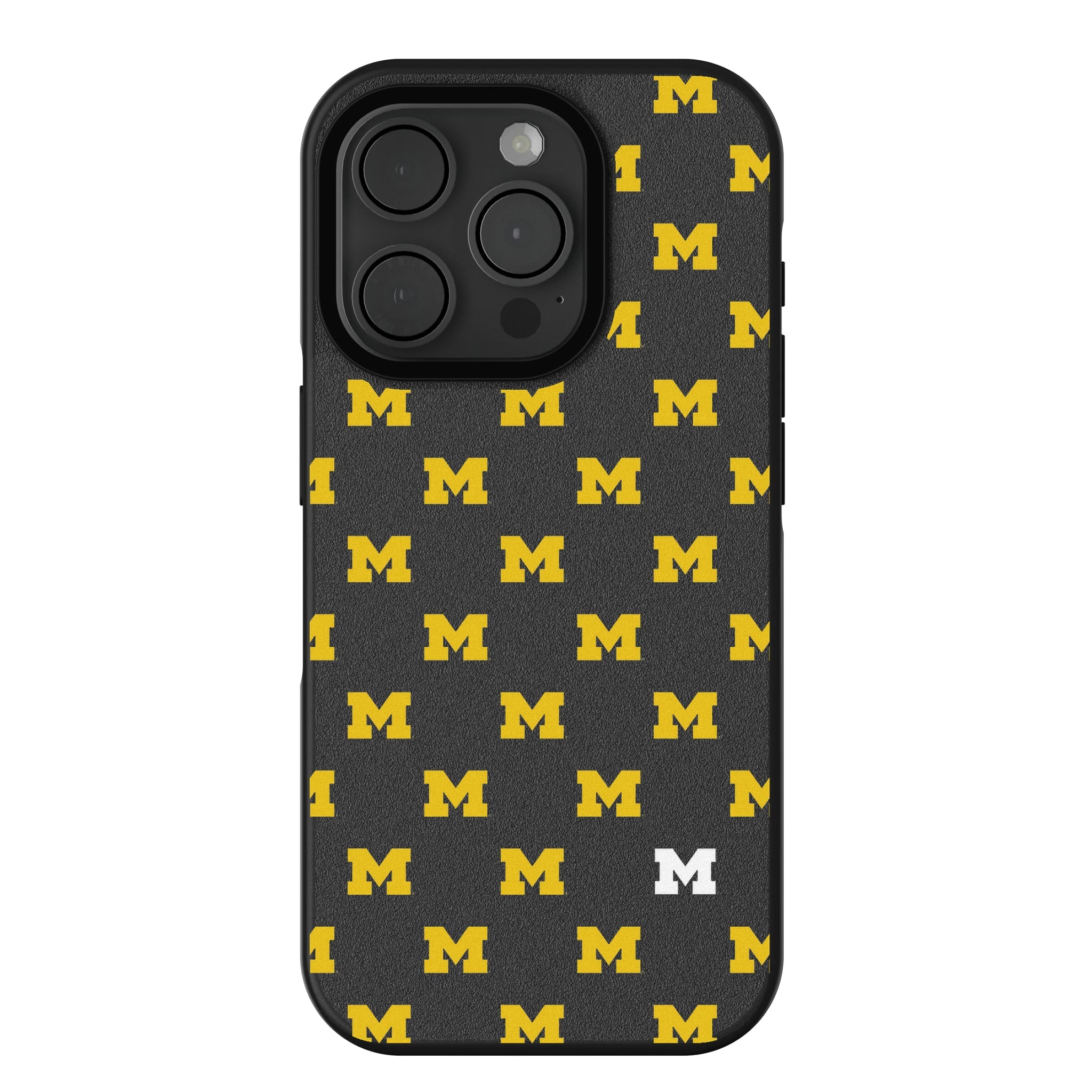 University of Michigan Wolverines Fashion Pattern Bump Phone Case for Apple iPhone