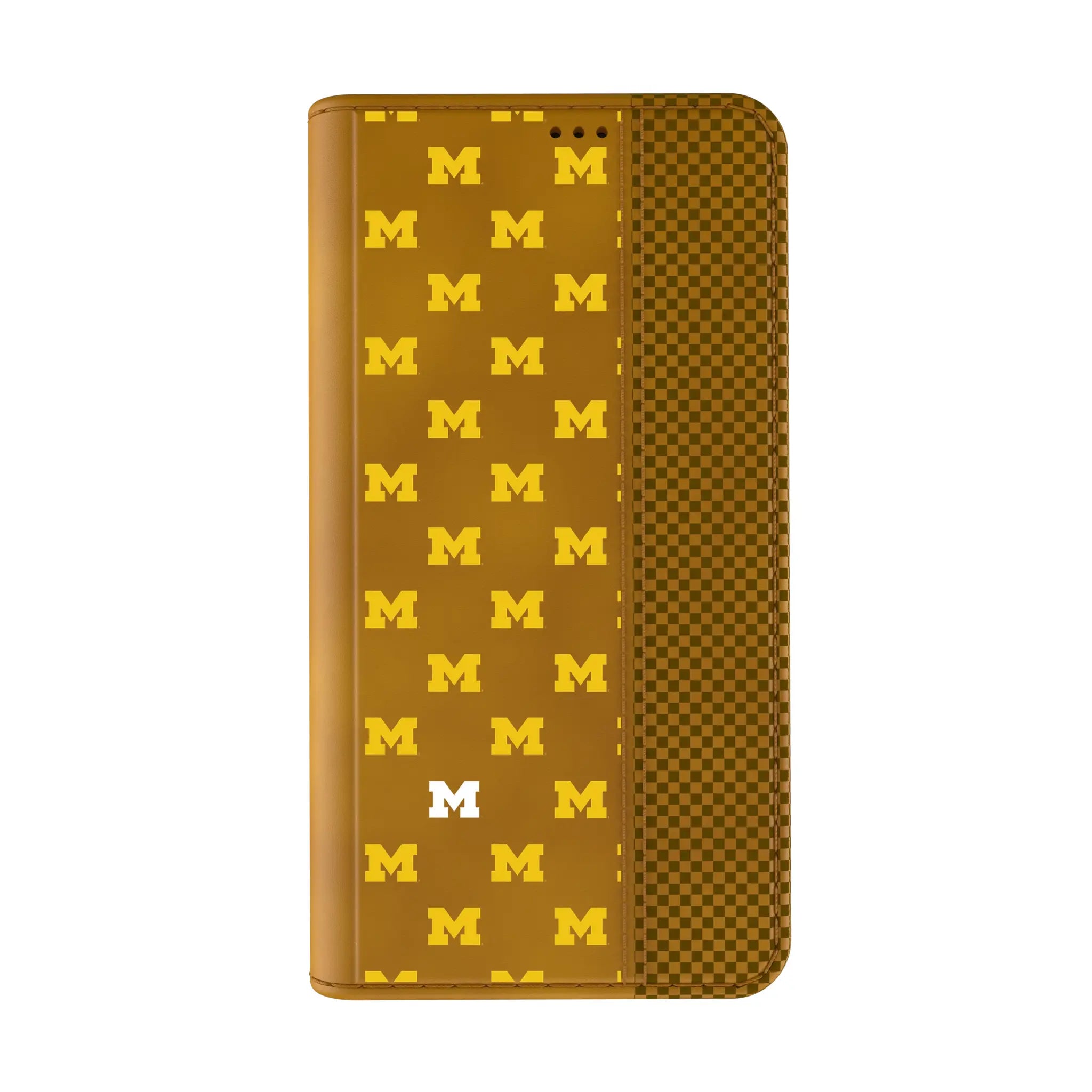 University of Michigan Wolverines Fashion Pattern Folio Phone Case for Apple iPhone