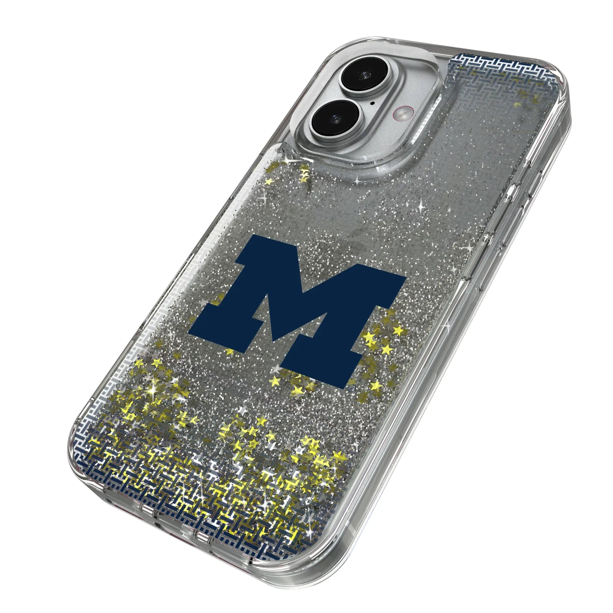 University of Michigan Wolverines Linen Glitter Phone Case