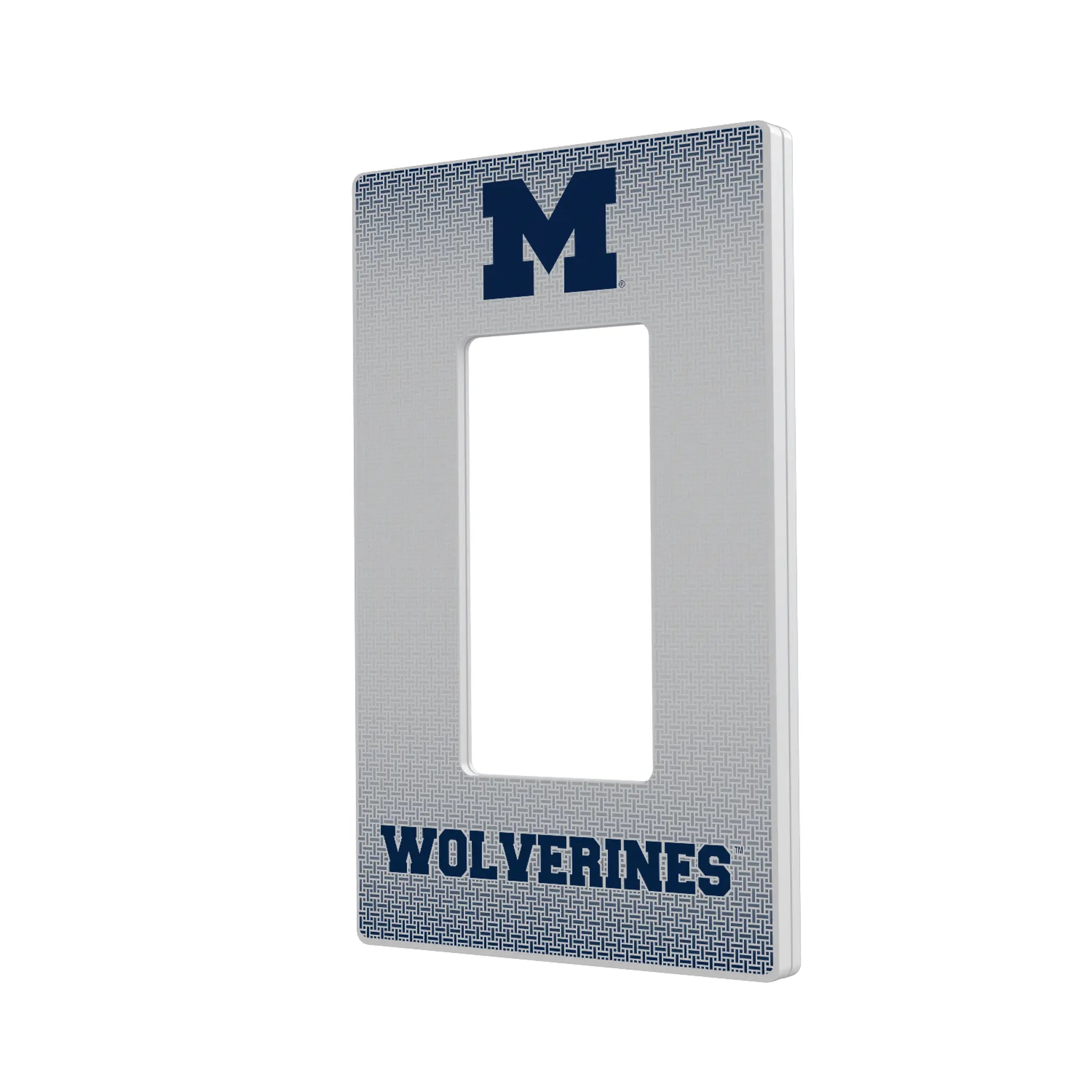 University of Michigan Wolverines Linen Hidden-Screw Light Switch Plate