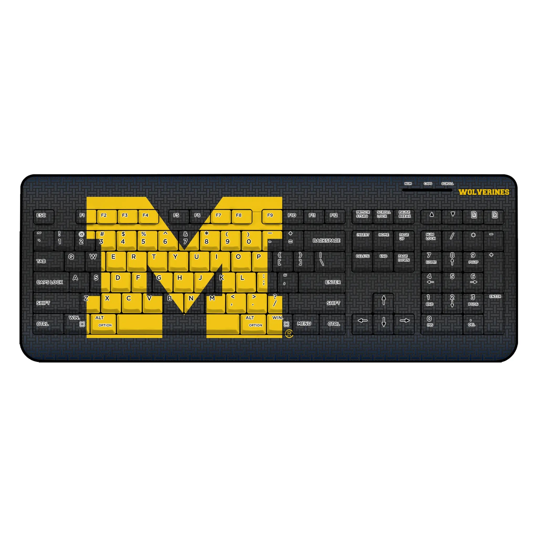 University of Michigan Wolverines Linen Wireless USB Keyboard