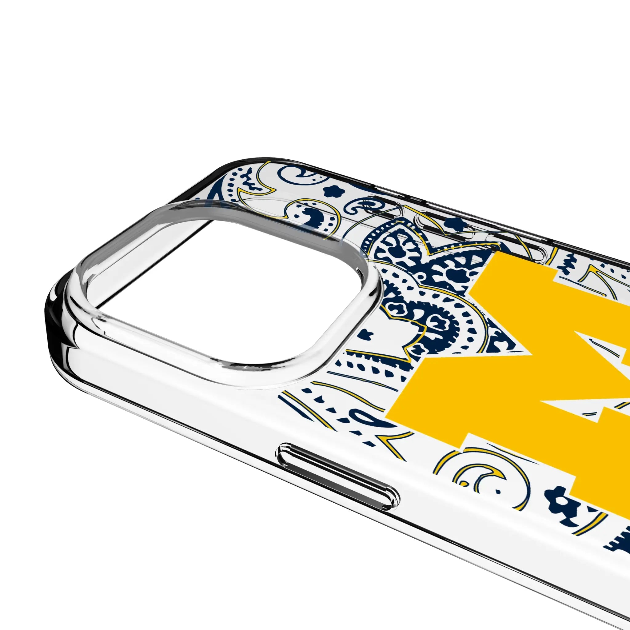 University of Michigan Wolverines Paisley Clear Phone Case for Apple iPhone
