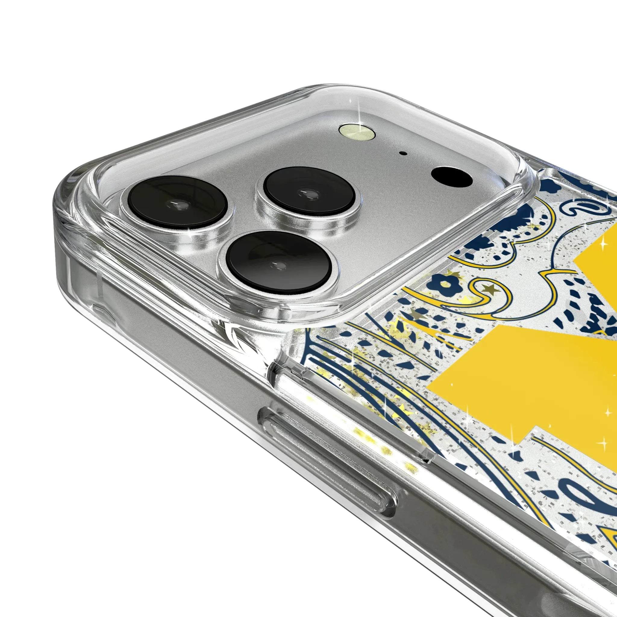 University of Michigan Wolverines Paisley Glitter Phone Case