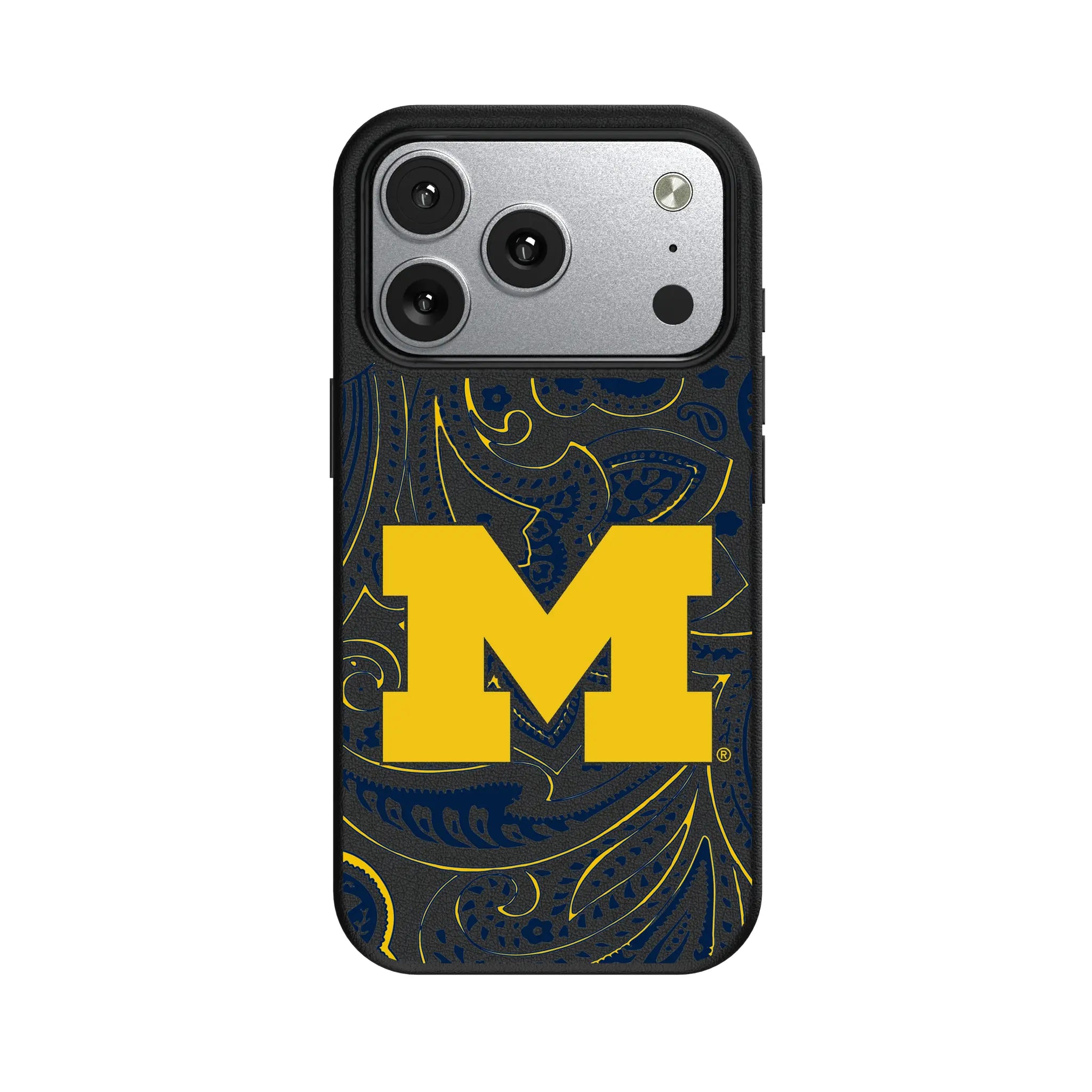 University of Michigan Wolverines Paisley MagSafe Compatible Phone Case for Apple iPhone