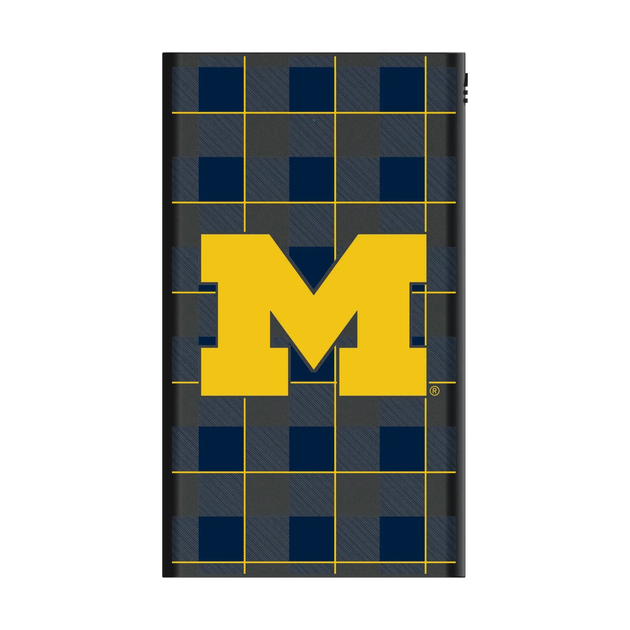 University of Michigan Wolverines Plaid 5000mAh Flat Powerbank