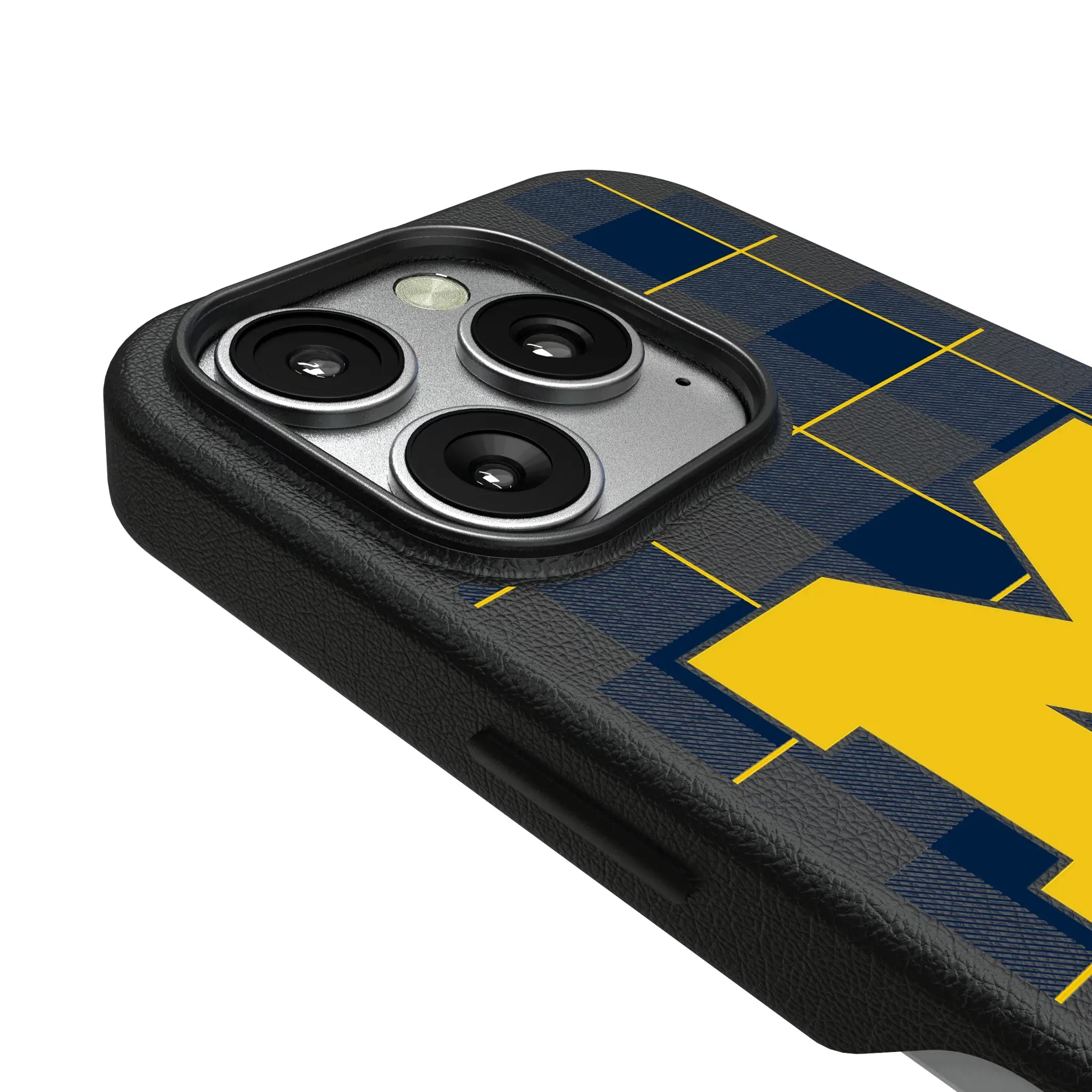 University of Michigan Wolverines Plaid MagSafe Compatible Phone Case for Apple iPhone