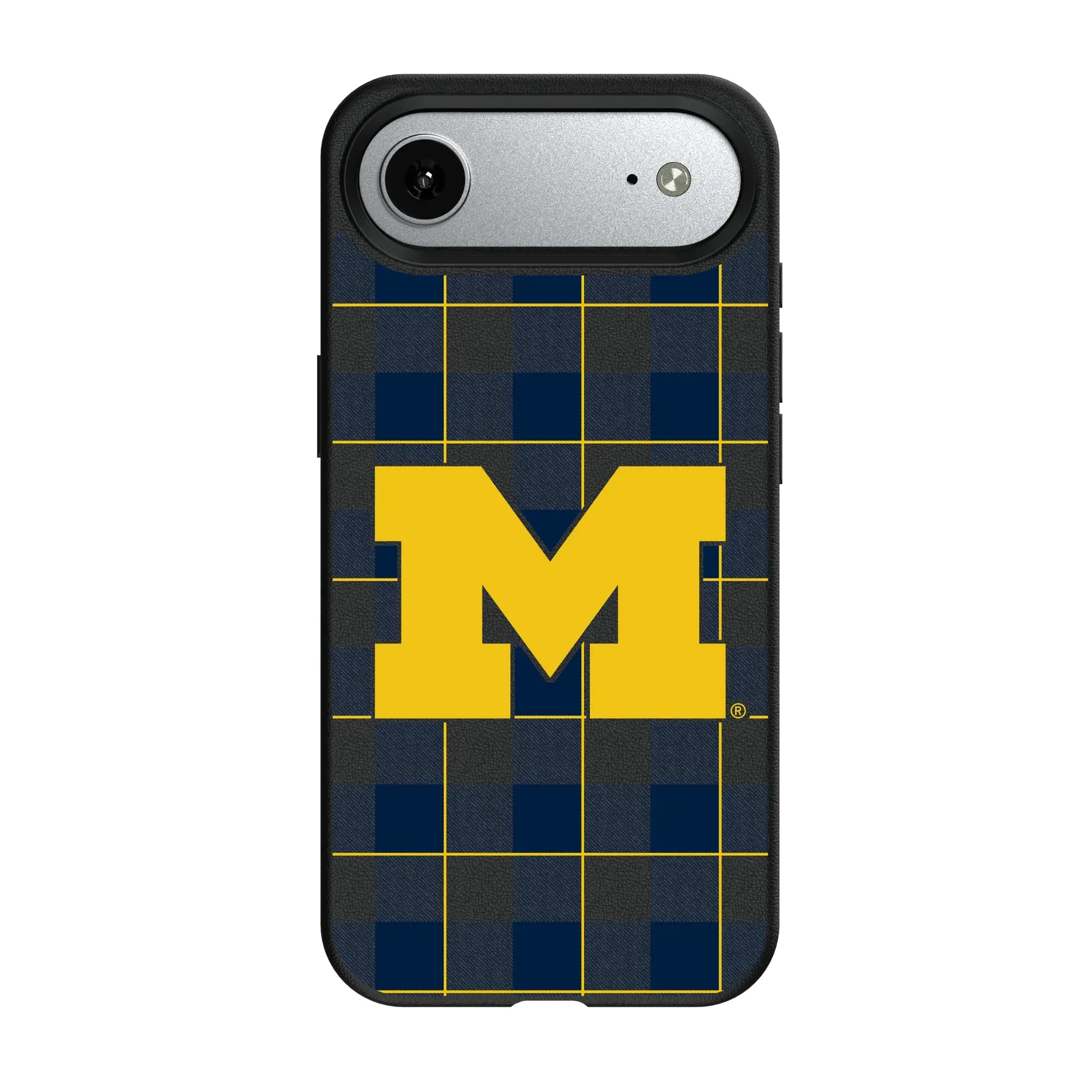 University of Michigan Wolverines Plaid MagSafe Compatible Phone Case for Apple iPhone