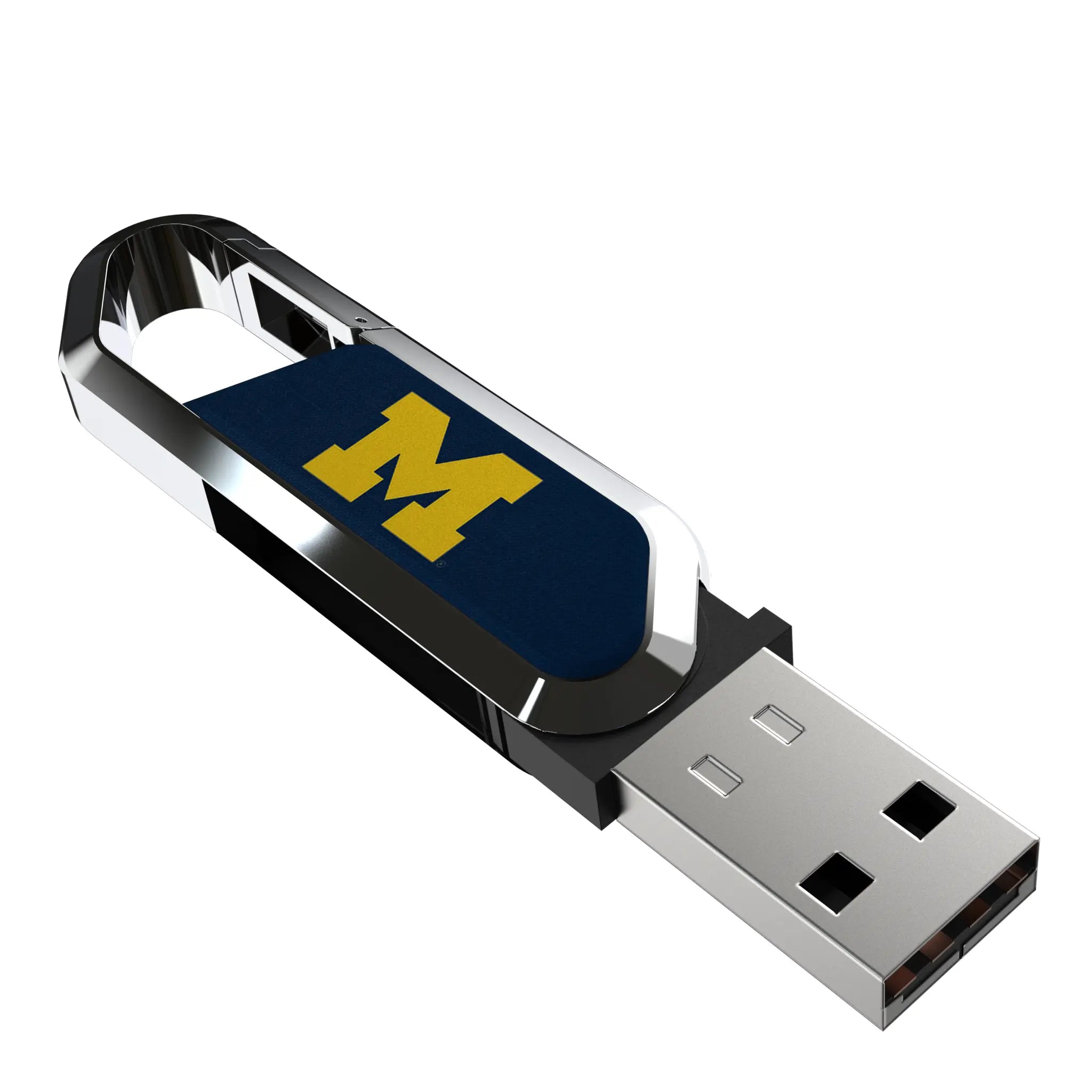 University of Michigan Wolverines Solid USB 32GB Clip Style Flash Drive