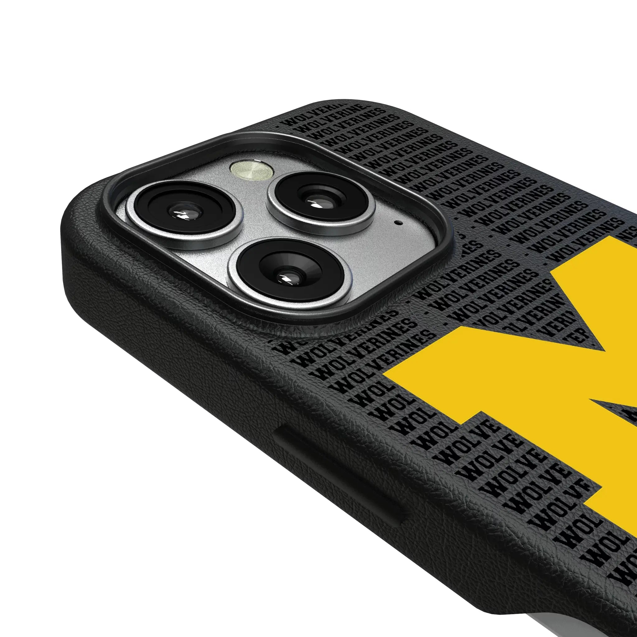 University of Michigan Wolverines Text Backdrop MagSafe Compatible Phone Case for Apple iPhone