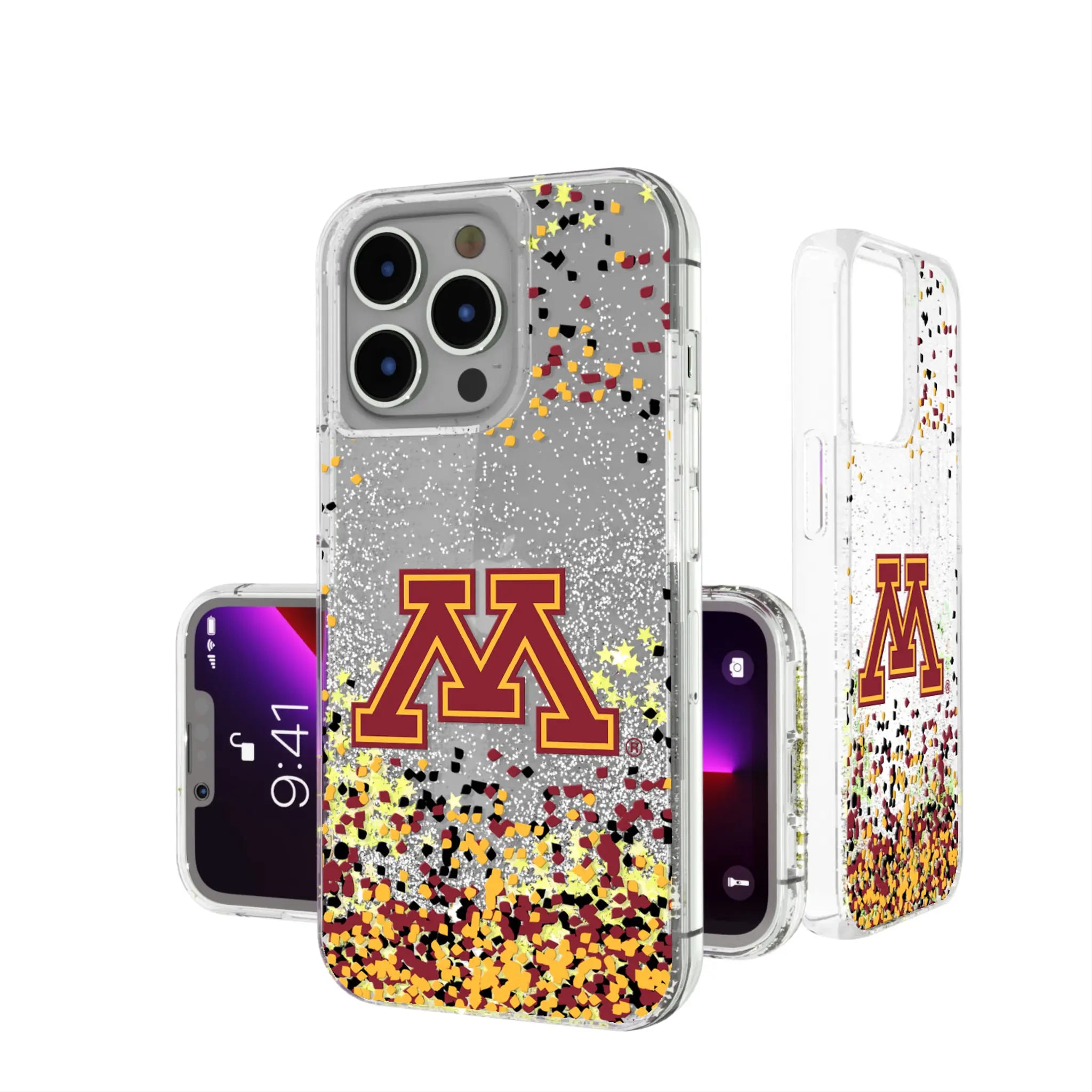 University of Minnesota Golden Gophers Confetti Glitter Phone Case