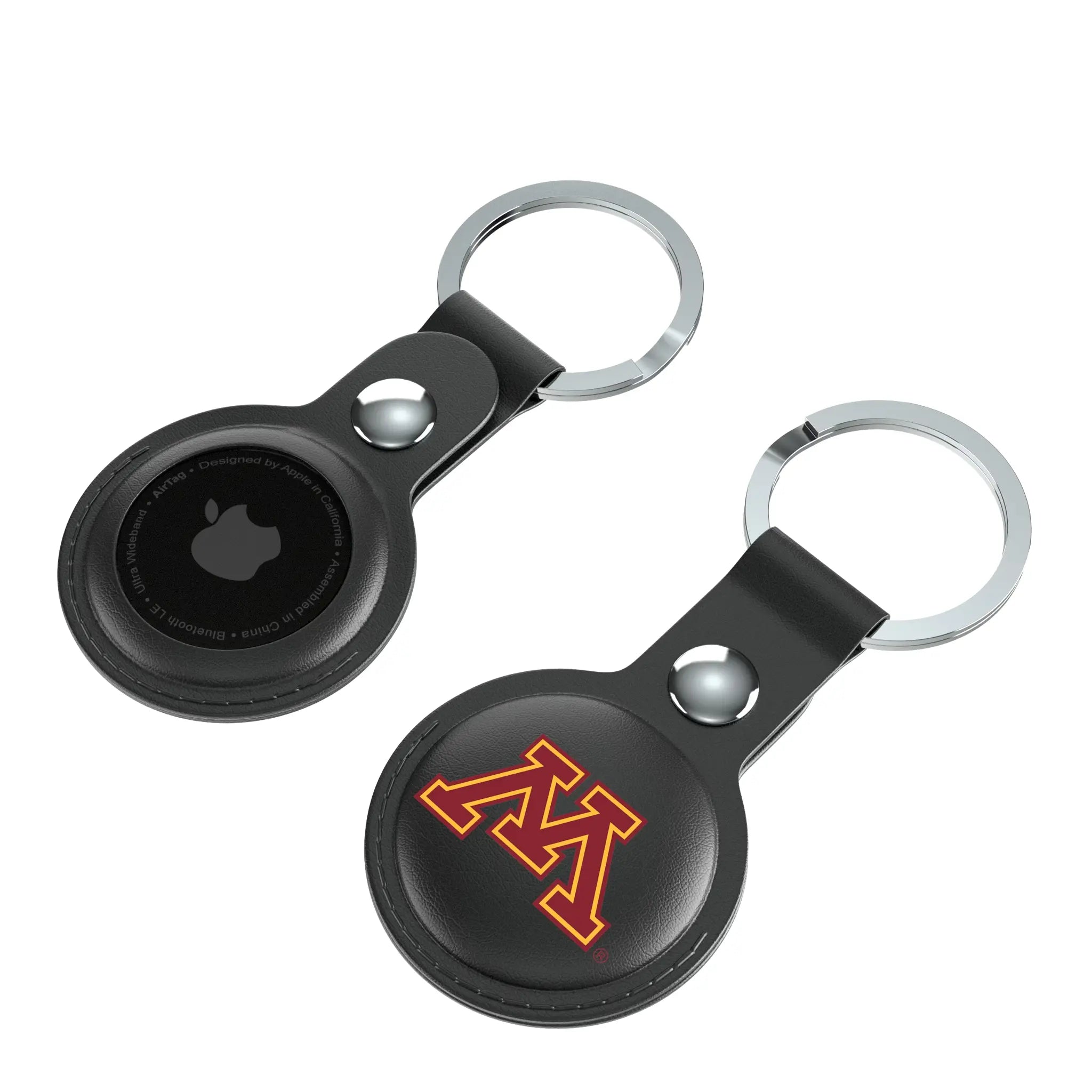 University of Minnesota Golden Gophers Insignia Black Airtag Holder 2-Pack