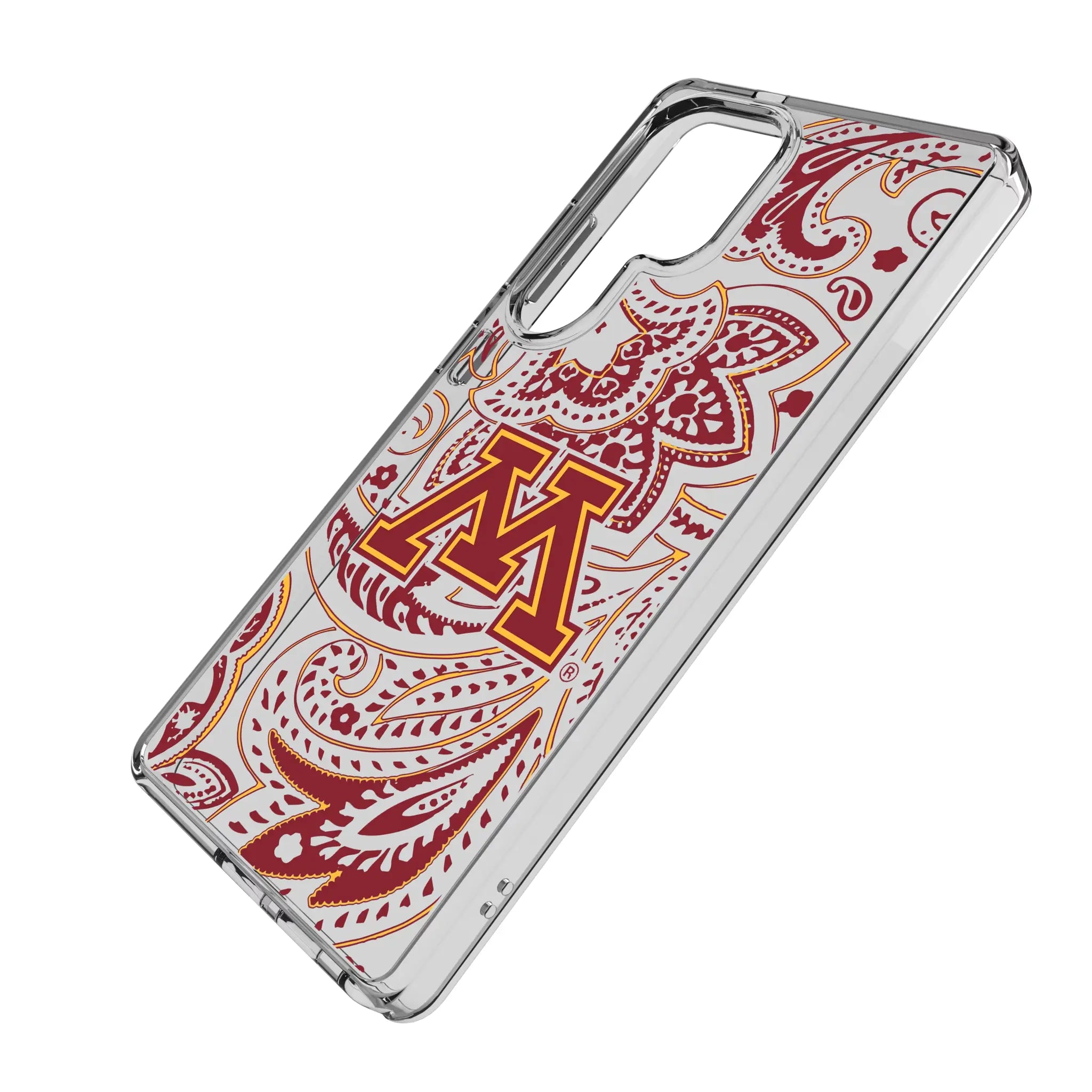 University of Minnesota Golden Gophers Paisley Clear Phone Case for Samsung Galaxy
