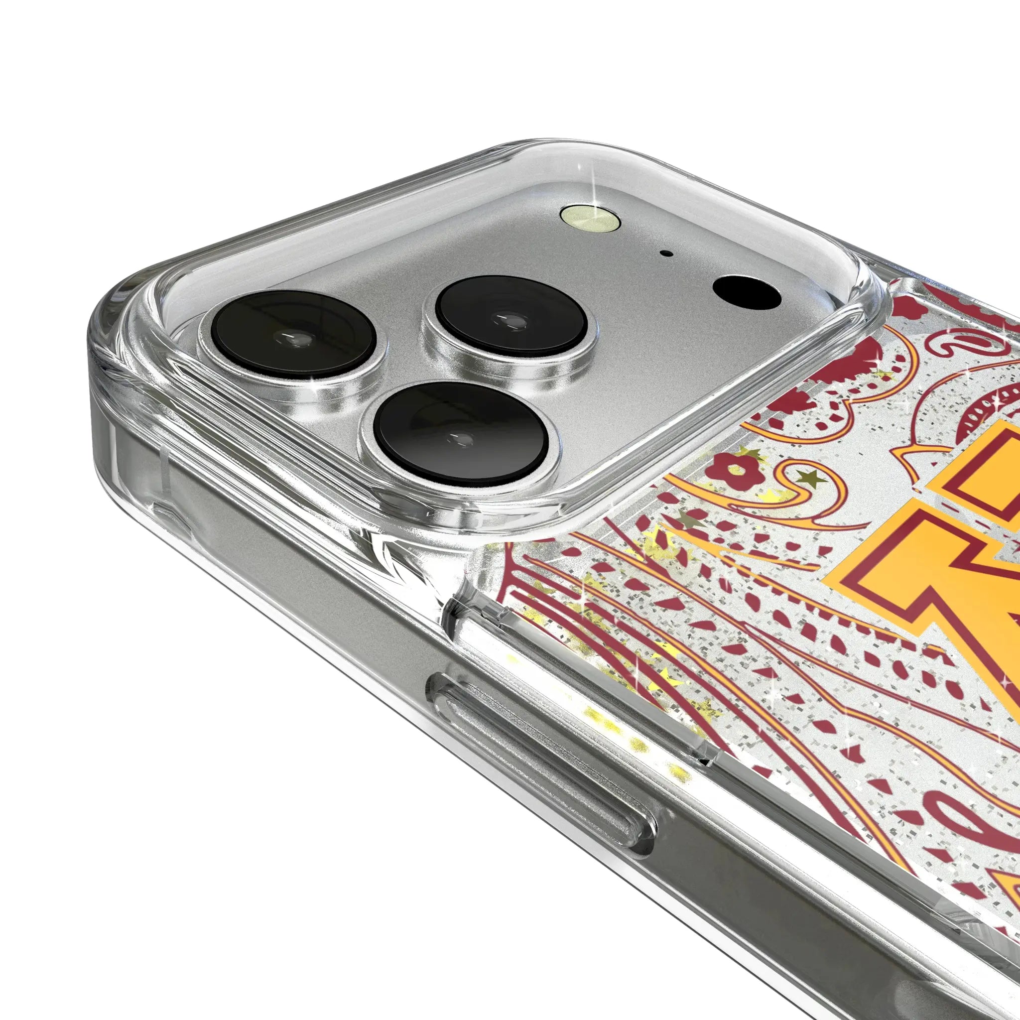 University of Minnesota Golden Gophers Paisley Glitter Phone Case