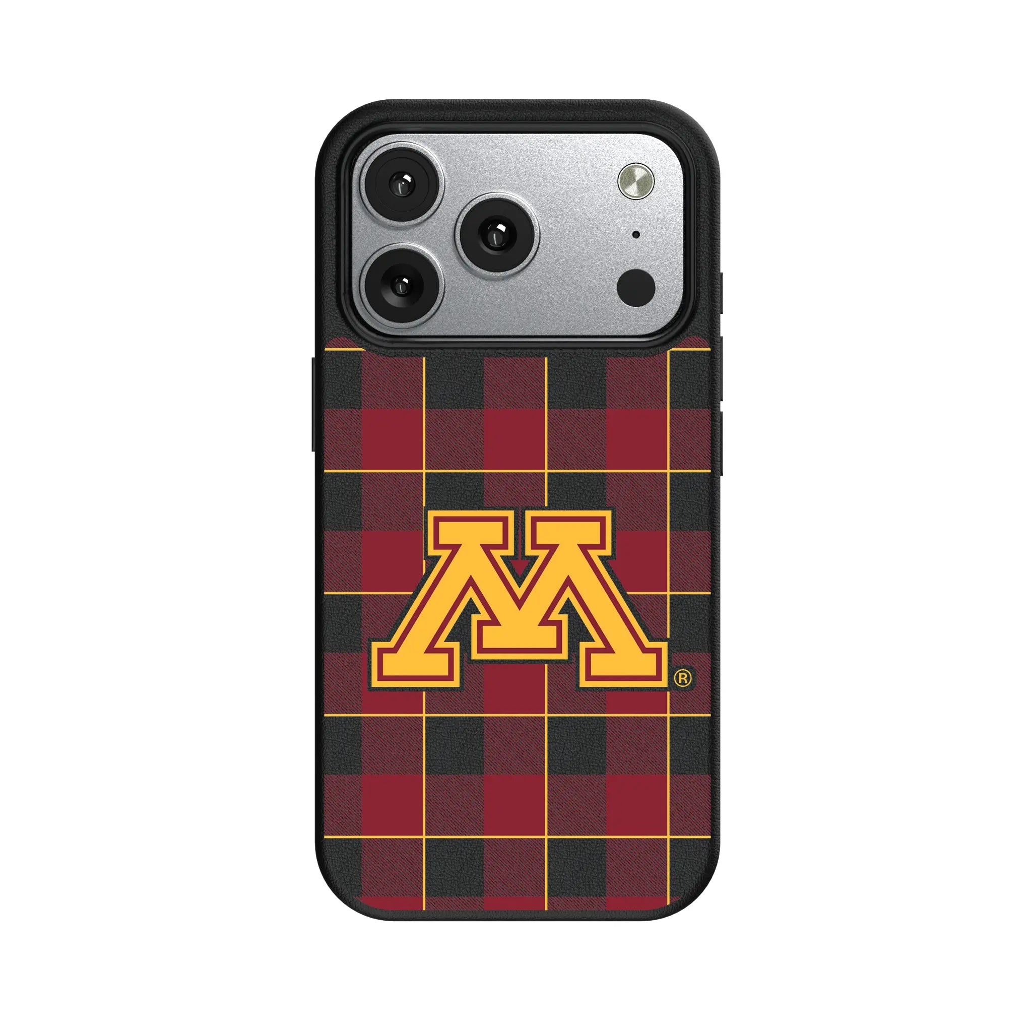 University of Minnesota Golden Gophers Plaid MagSafe Compatible Phone Case for Apple iPhone