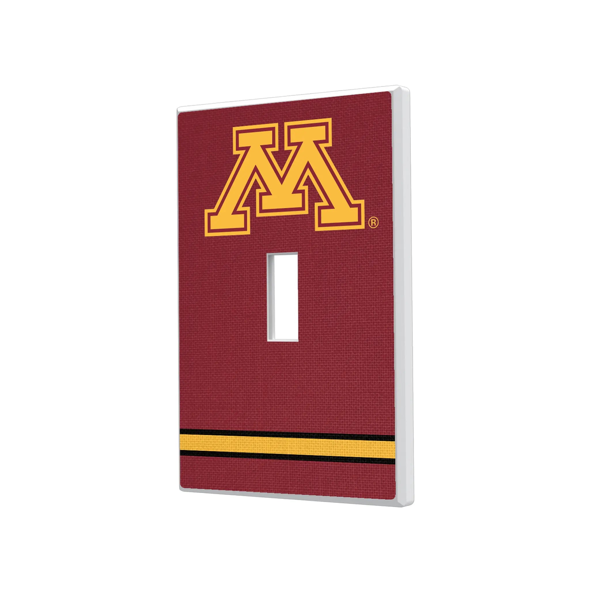 University of Minnesota Golden Gophers Stripe Hidden-Screw Light Switch Plate