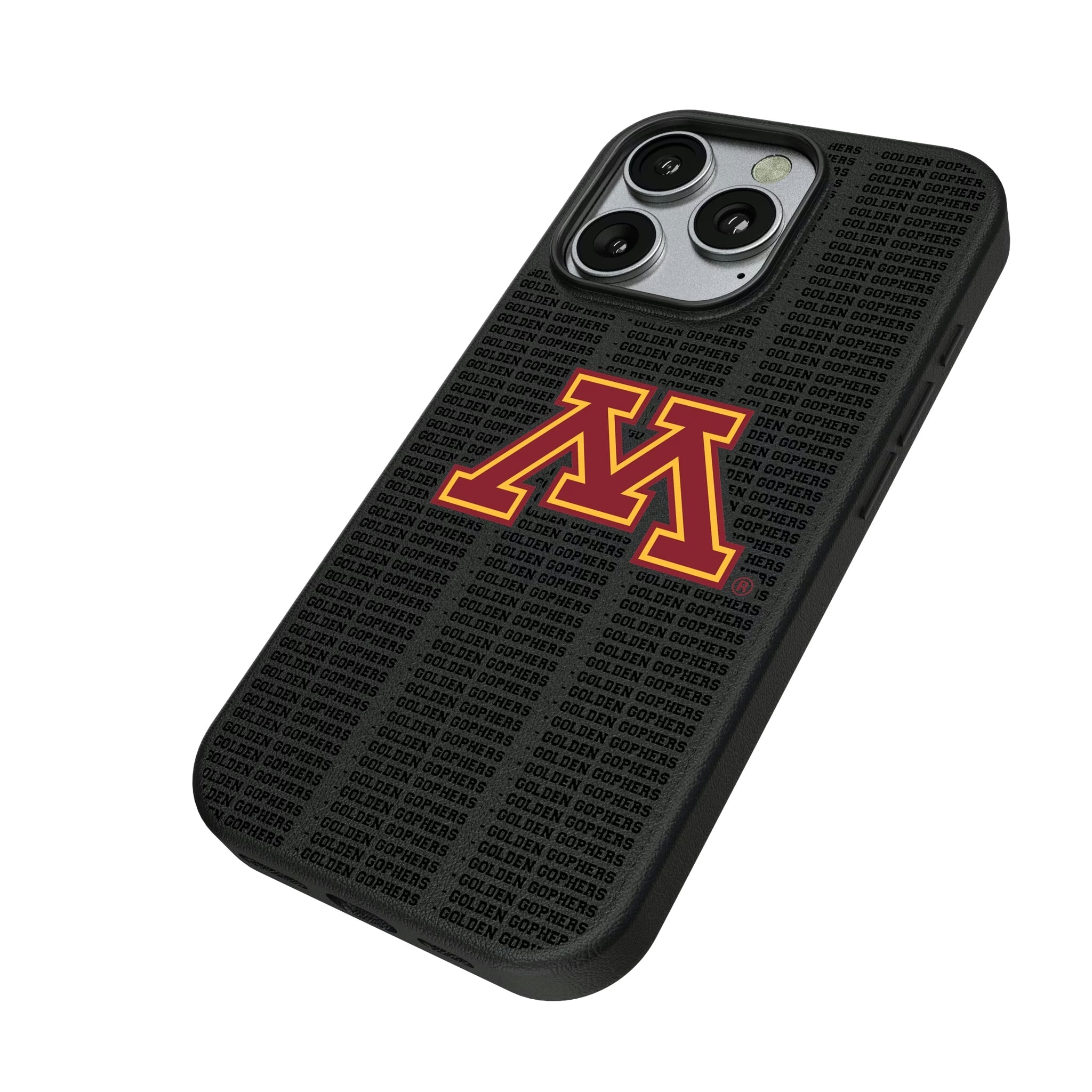 University of Minnesota Golden Gophers Text Backdrop MagSafe Compatible Phone Case for Apple iPhone - Sports Gifts, Sports Memorabilia, Sports Collectibles, Fan Shop