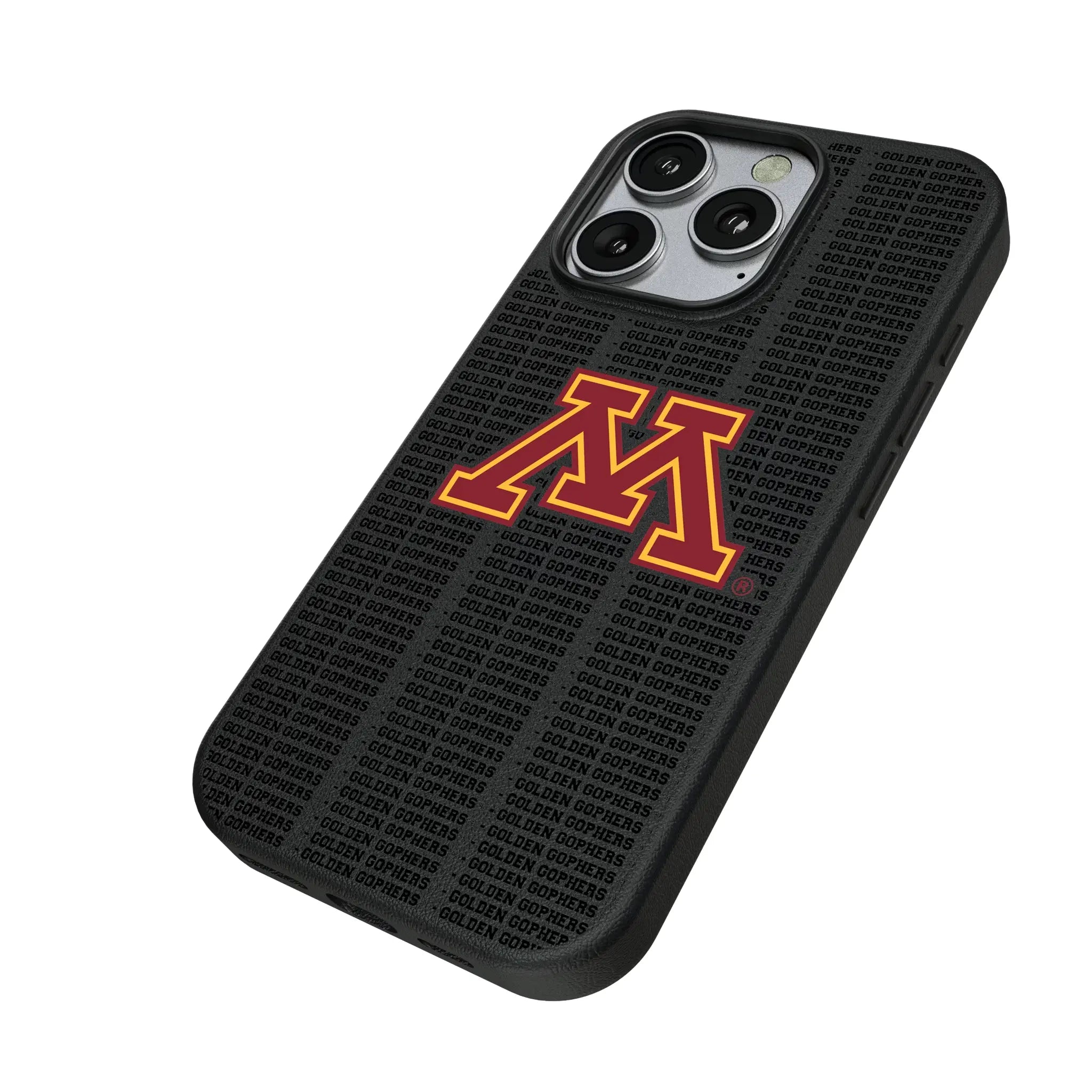 University of Minnesota Golden Gophers Text Backdrop MagSafe Compatible Phone Case for Apple iPhone