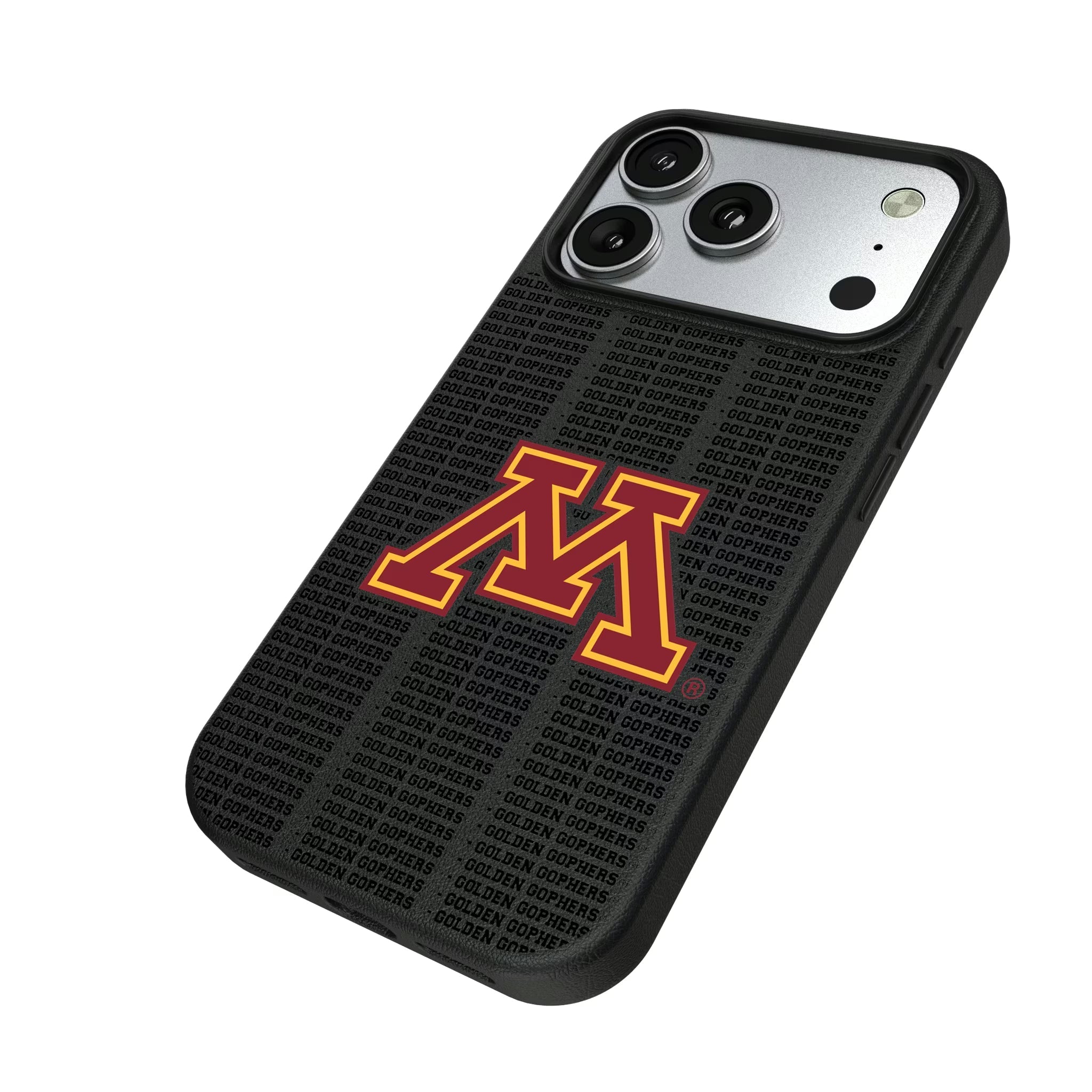 University of Minnesota Golden Gophers Text Backdrop MagSafe Compatible Phone Case for Apple iPhone - Sports Gifts, Sports Memorabilia, Sports Collectibles, Fan Shop