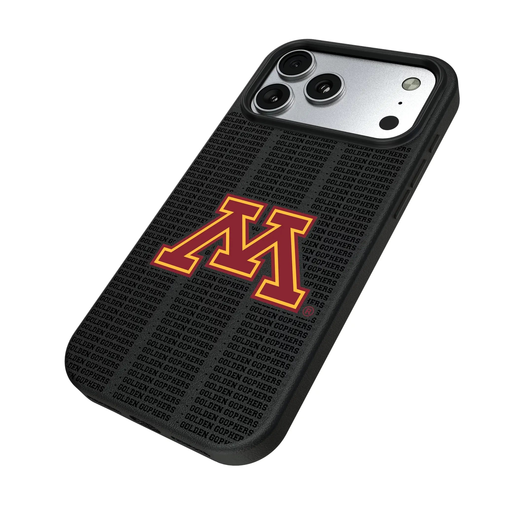 University of Minnesota Golden Gophers Text Backdrop MagSafe Compatible Phone Case for Apple iPhone
