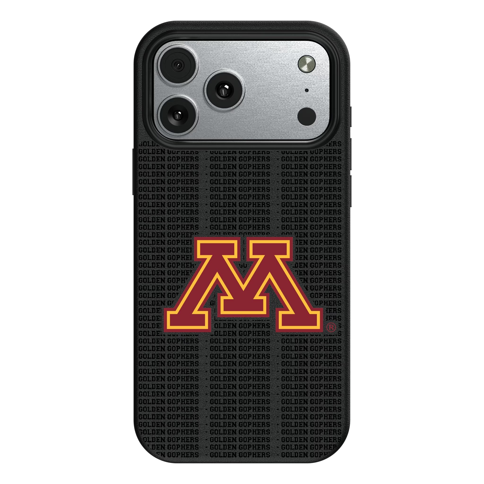 University of Minnesota Golden Gophers Text Backdrop MagSafe Compatible Phone Case for Apple iPhone - Sports Gifts, Sports Memorabilia, Sports Collectibles, Fan Shop