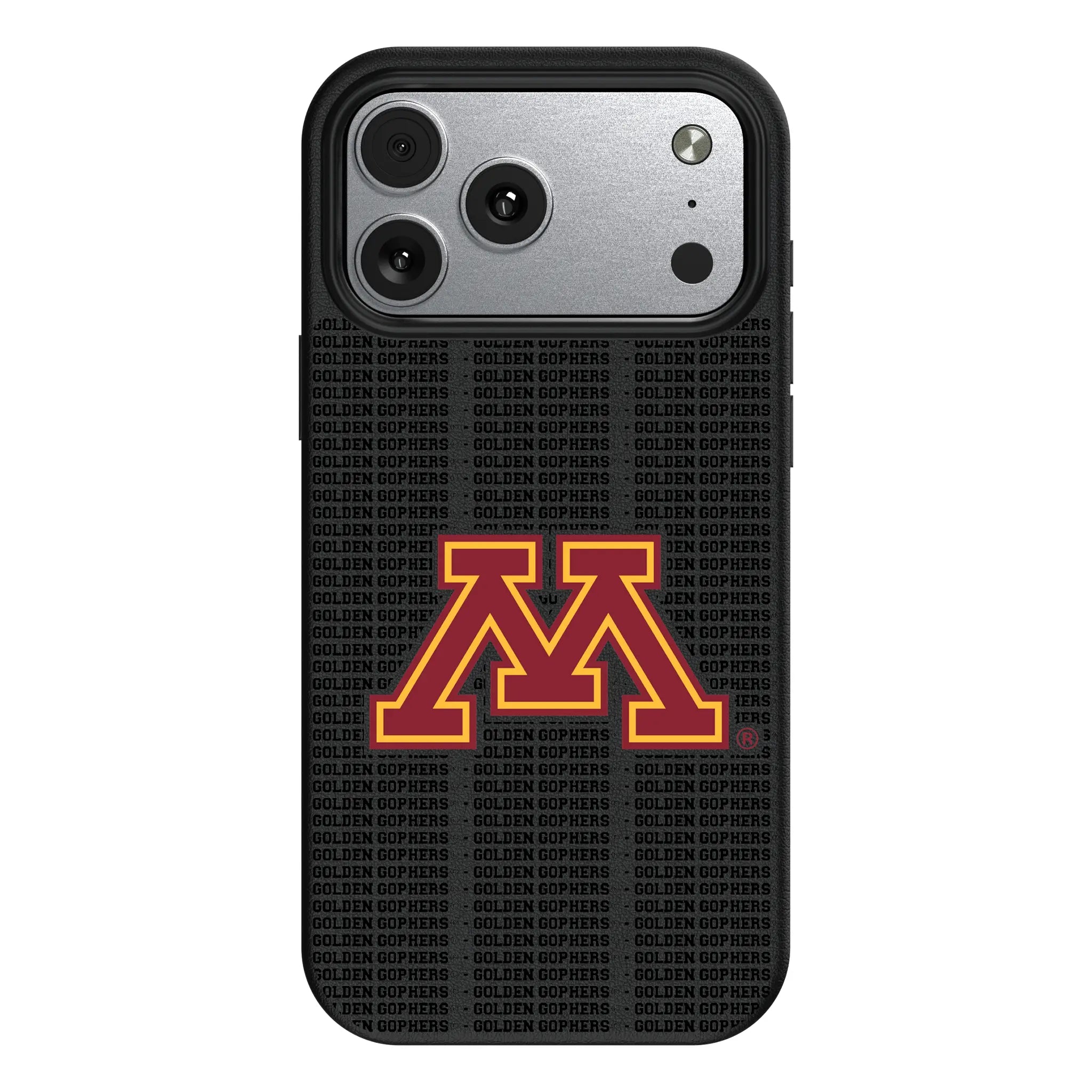 University of Minnesota Golden Gophers Text Backdrop MagSafe Compatible Phone Case for Apple iPhone