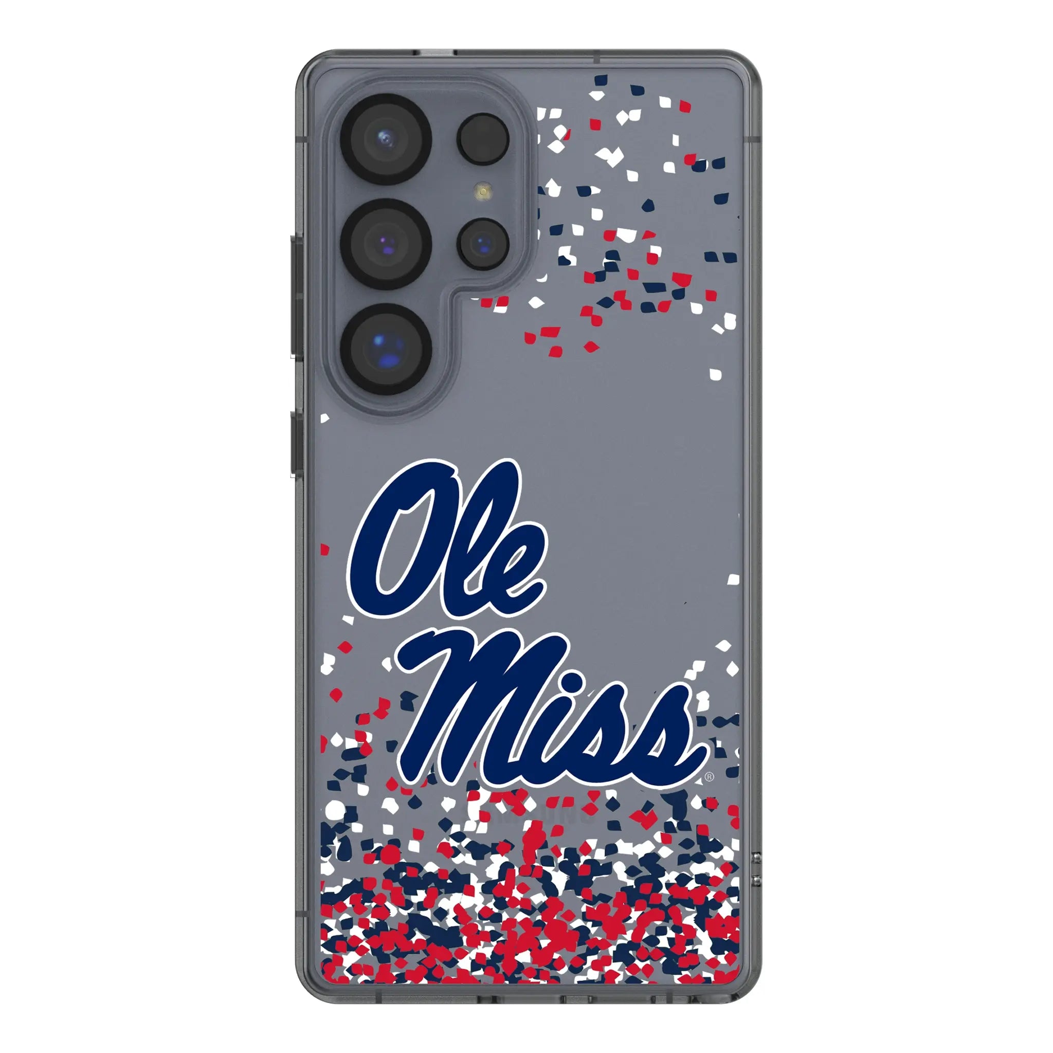 University of Mississippi Rebels Confetti Clear Phone Case for Samsung Galaxy