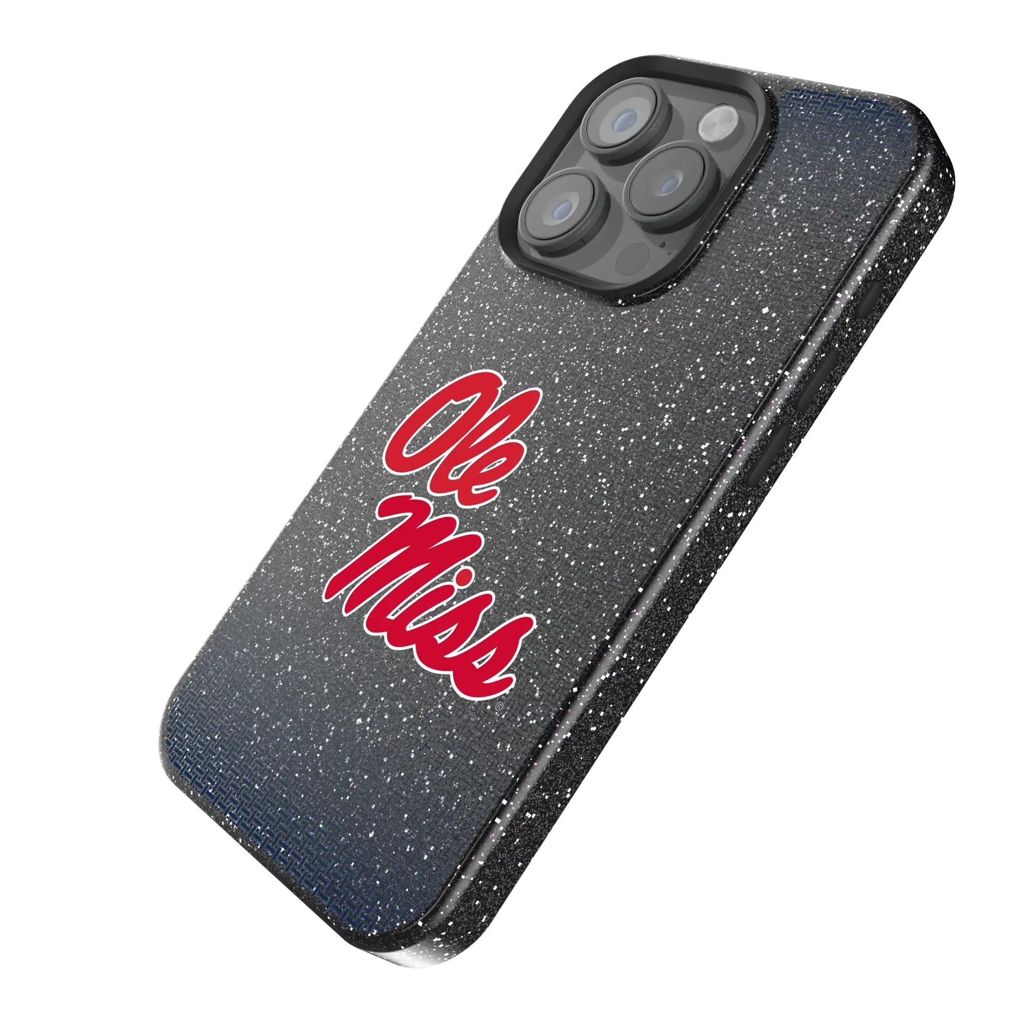 University of Mississippi Rebels Linen Bling Phone Case for Apple iPhone