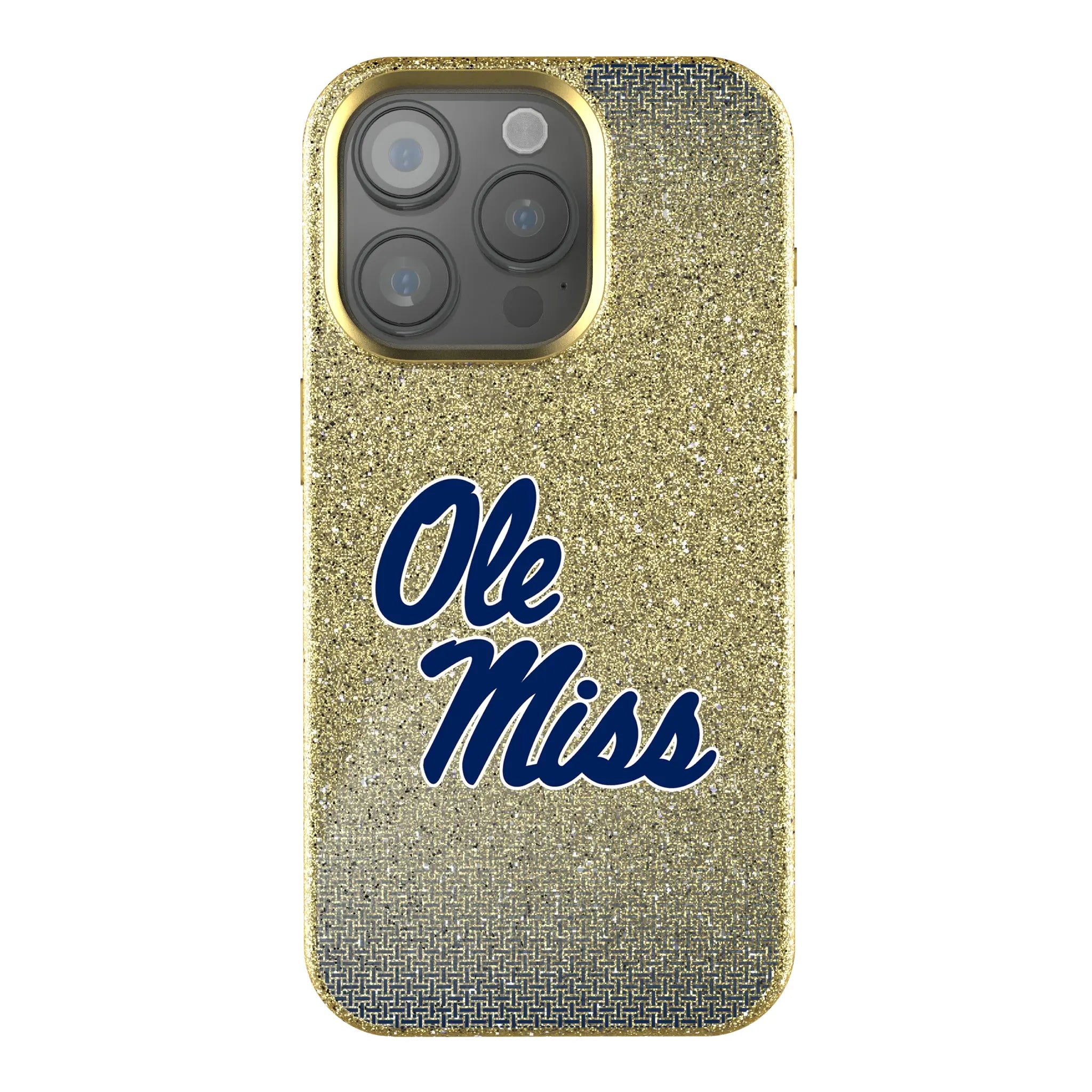 University of Mississippi Rebels Linen Bling Phone Case for Apple iPhone