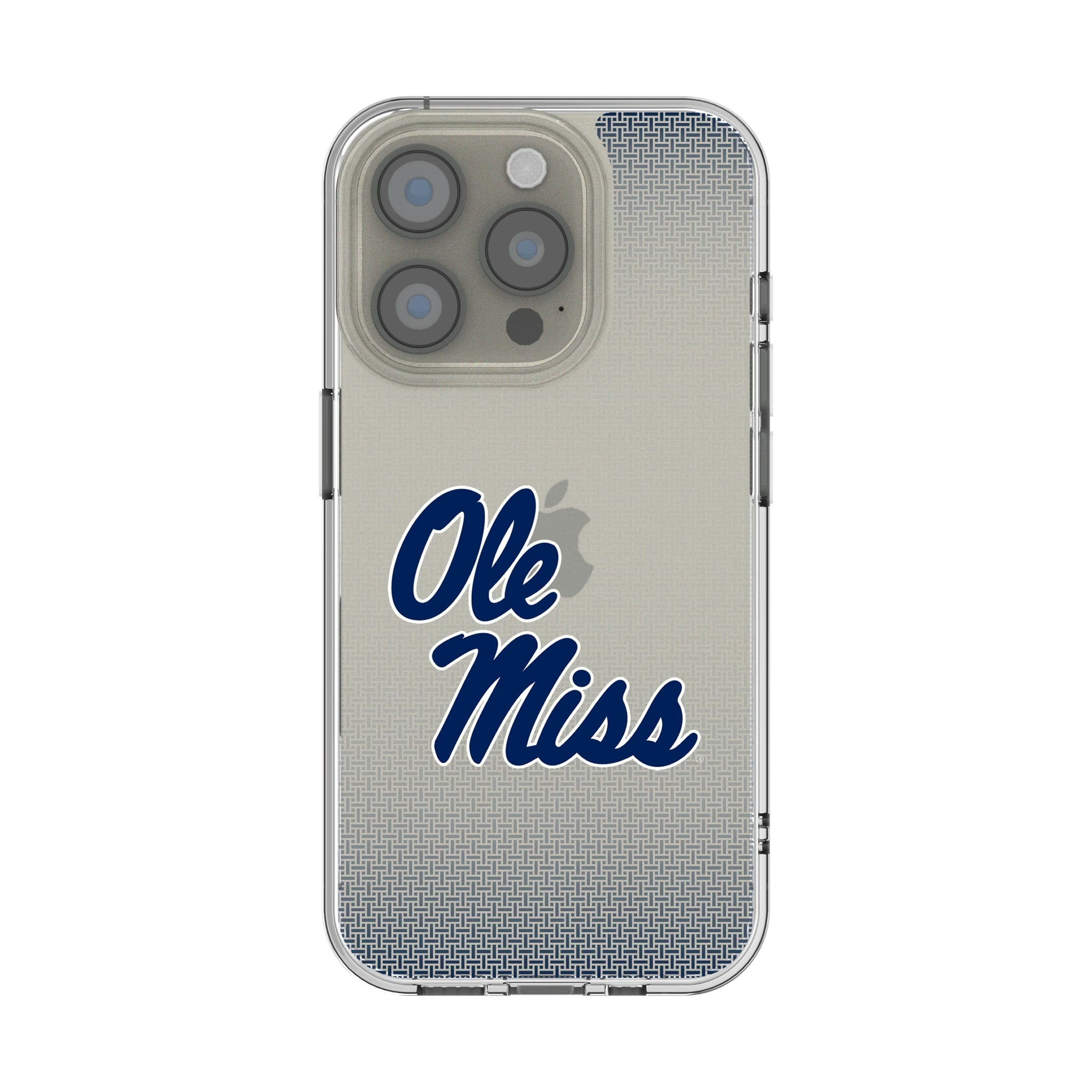 University of Mississippi Rebels Linen Clear Phone Case for Apple iPhone