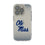 University of Mississippi Rebels Linen Clear Phone Case for Apple iPhone