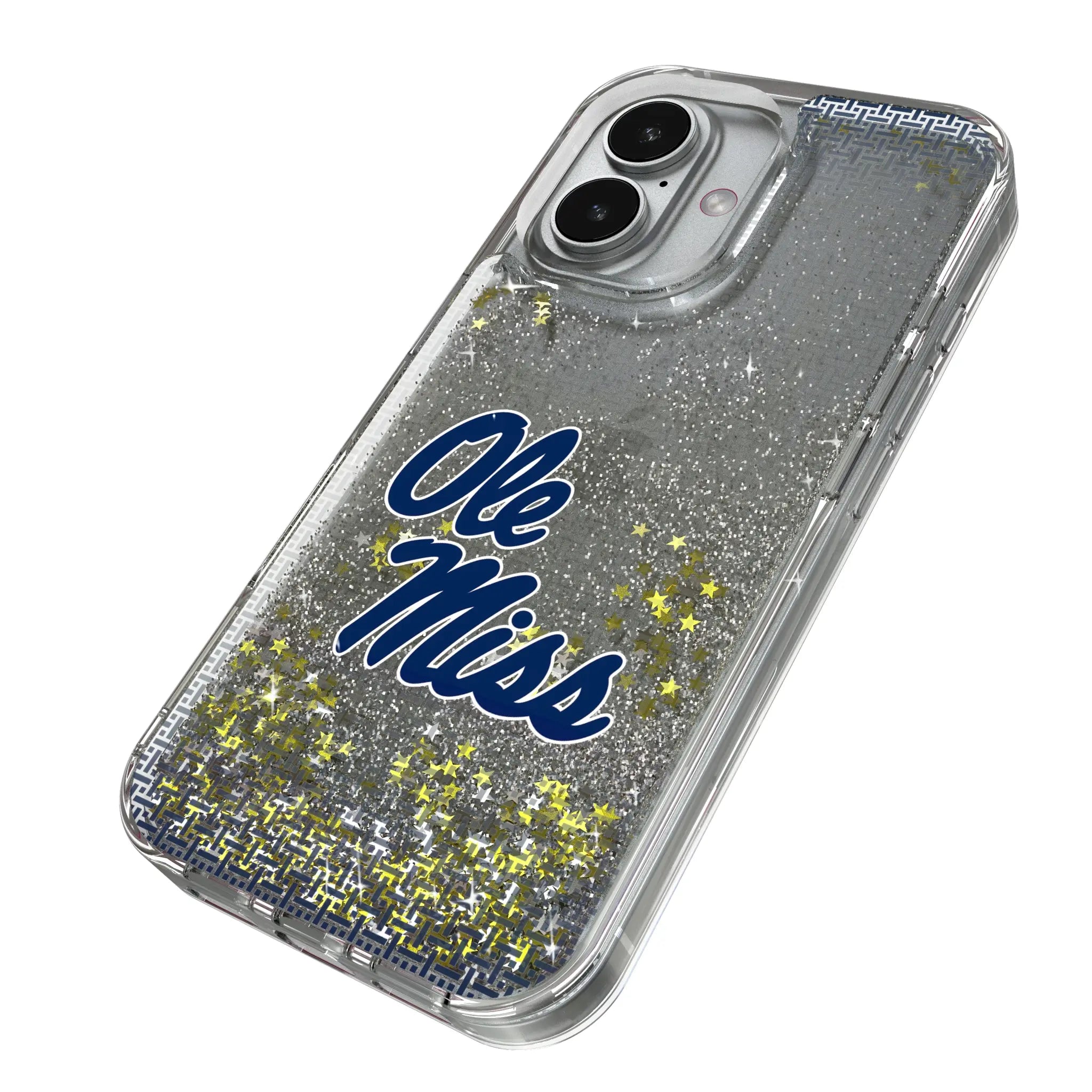 University of Mississippi Rebels Linen Glitter Phone Case